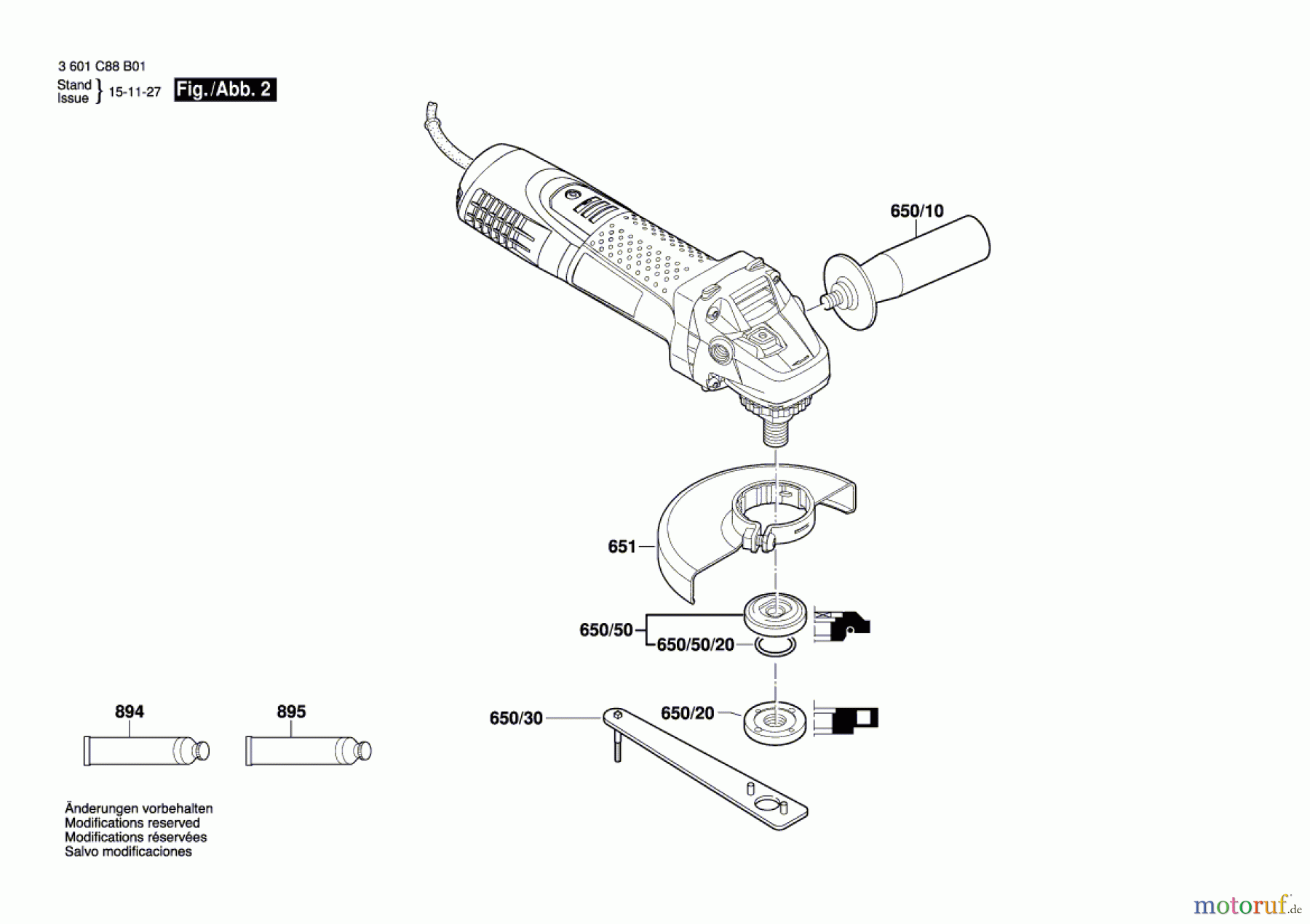  Bosch Werkzeug Winkelschleifer BAG-115 SA Seite 2