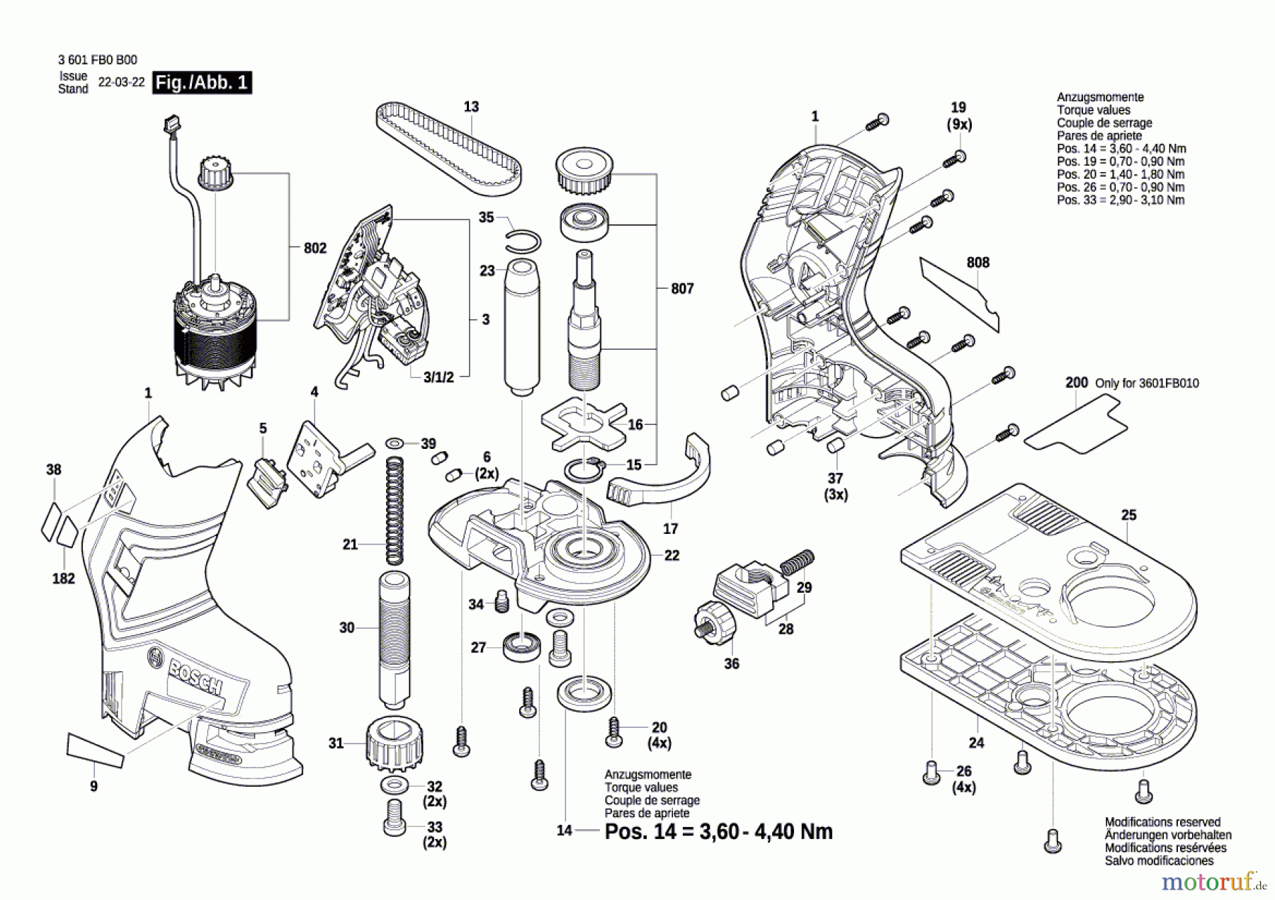 Bosch Werkzeug Oberfräse BACER BL 12 V Seite 1