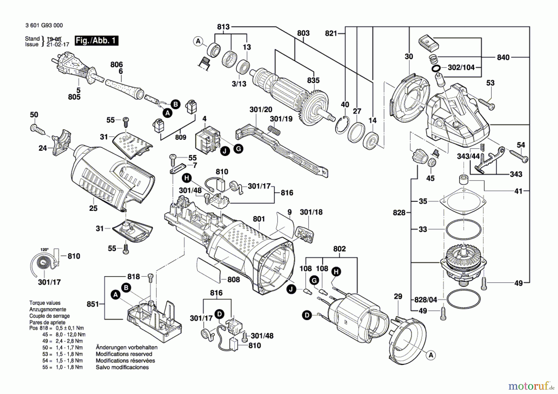  Bosch Werkzeug Winkelschleifer GWS 12-125 Seite 1