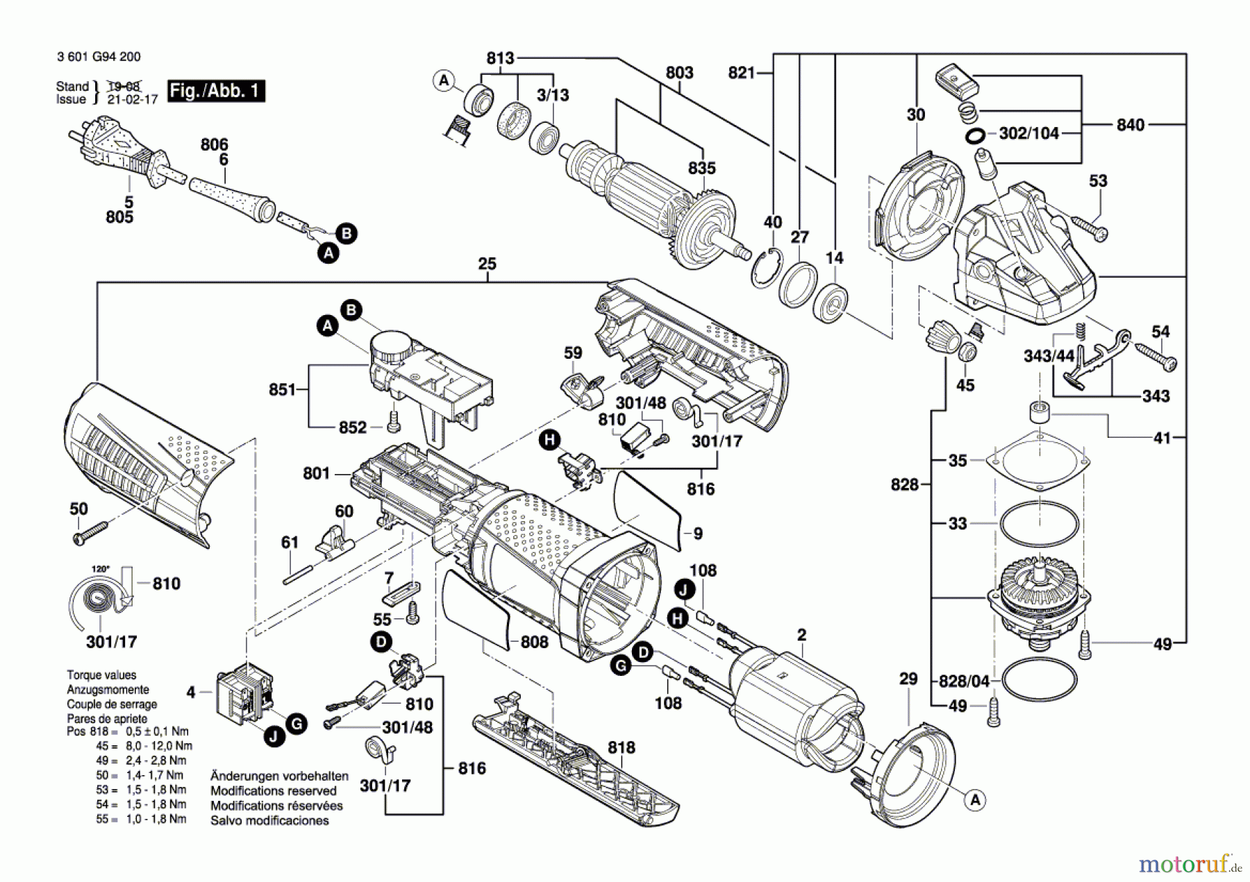  Bosch Werkzeug Winkelschleifer GWS 12-125 CIEP Seite 1