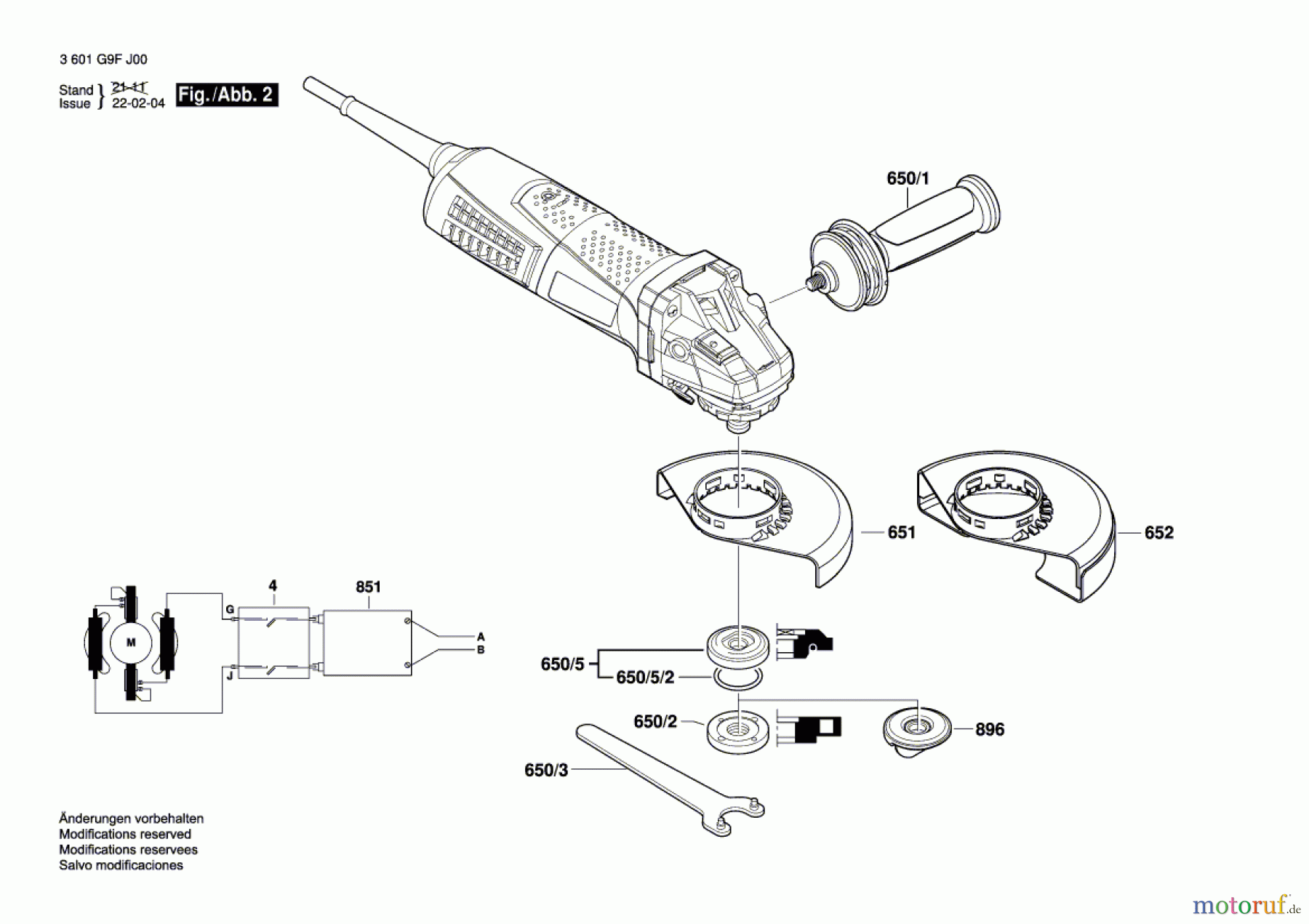  Bosch Werkzeug Winkelschleifer CG 13-125 V (Fein) Seite 2