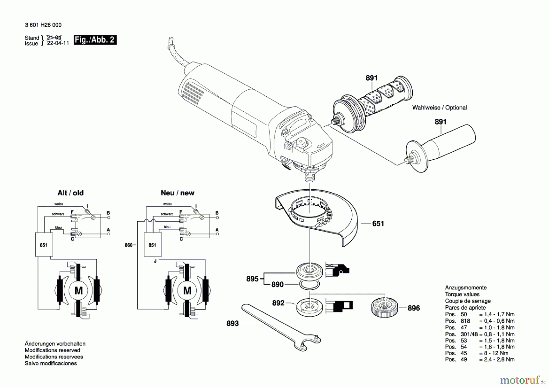  Bosch Werkzeug Winkelschleifer GWS 14-150 CI Seite 2