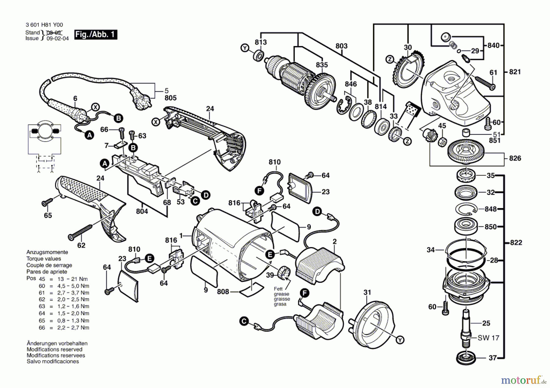  Bosch Werkzeug Winkelschleifer GWS 22-180 H Seite 1