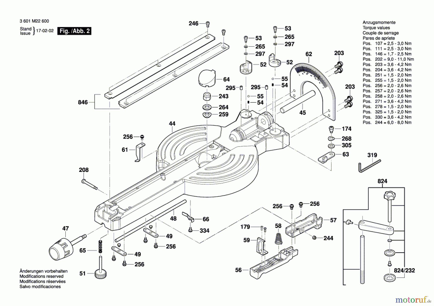  Bosch Werkzeug Kapp-/Gehrungssäge GCM 350-254 Seite 2