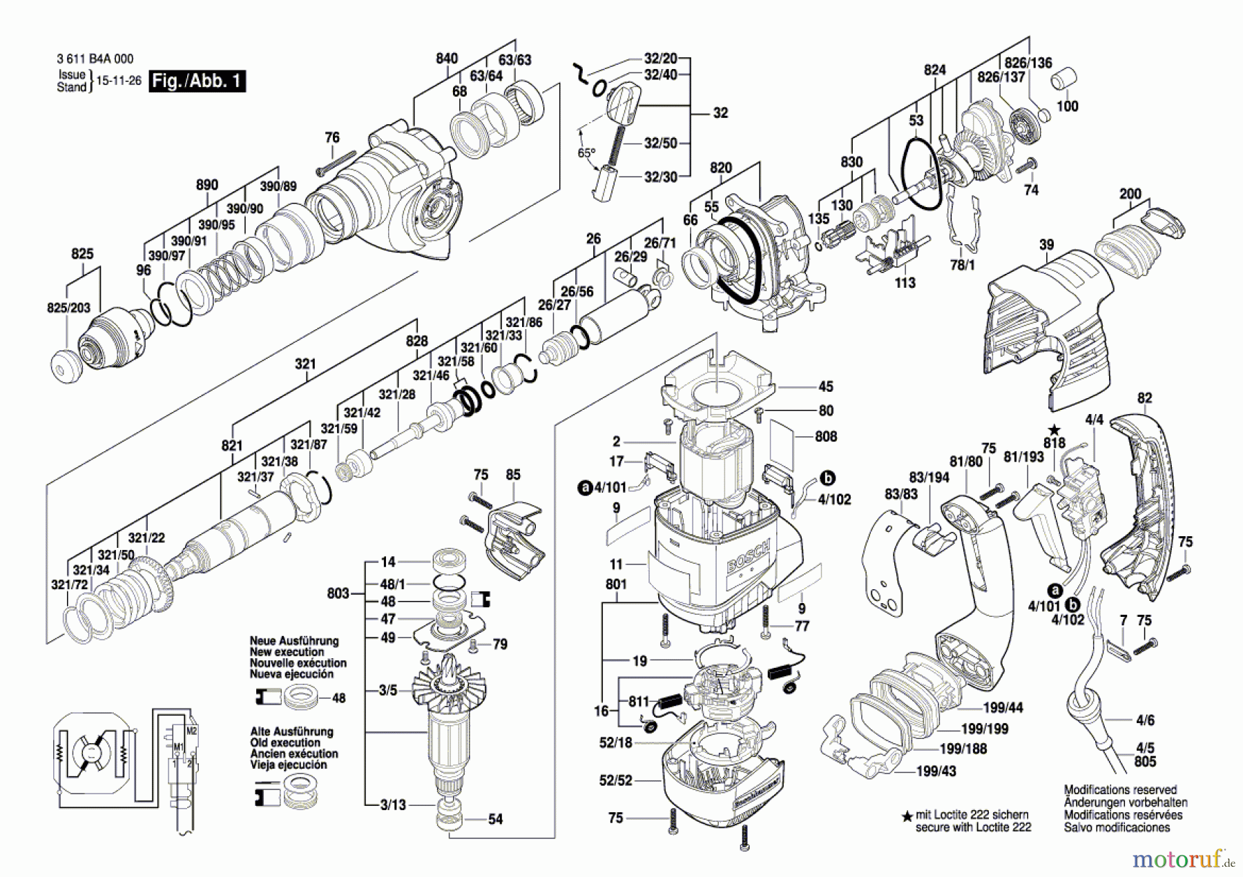  Bosch Werkzeug Bohrhammer GBH 3000 Seite 1