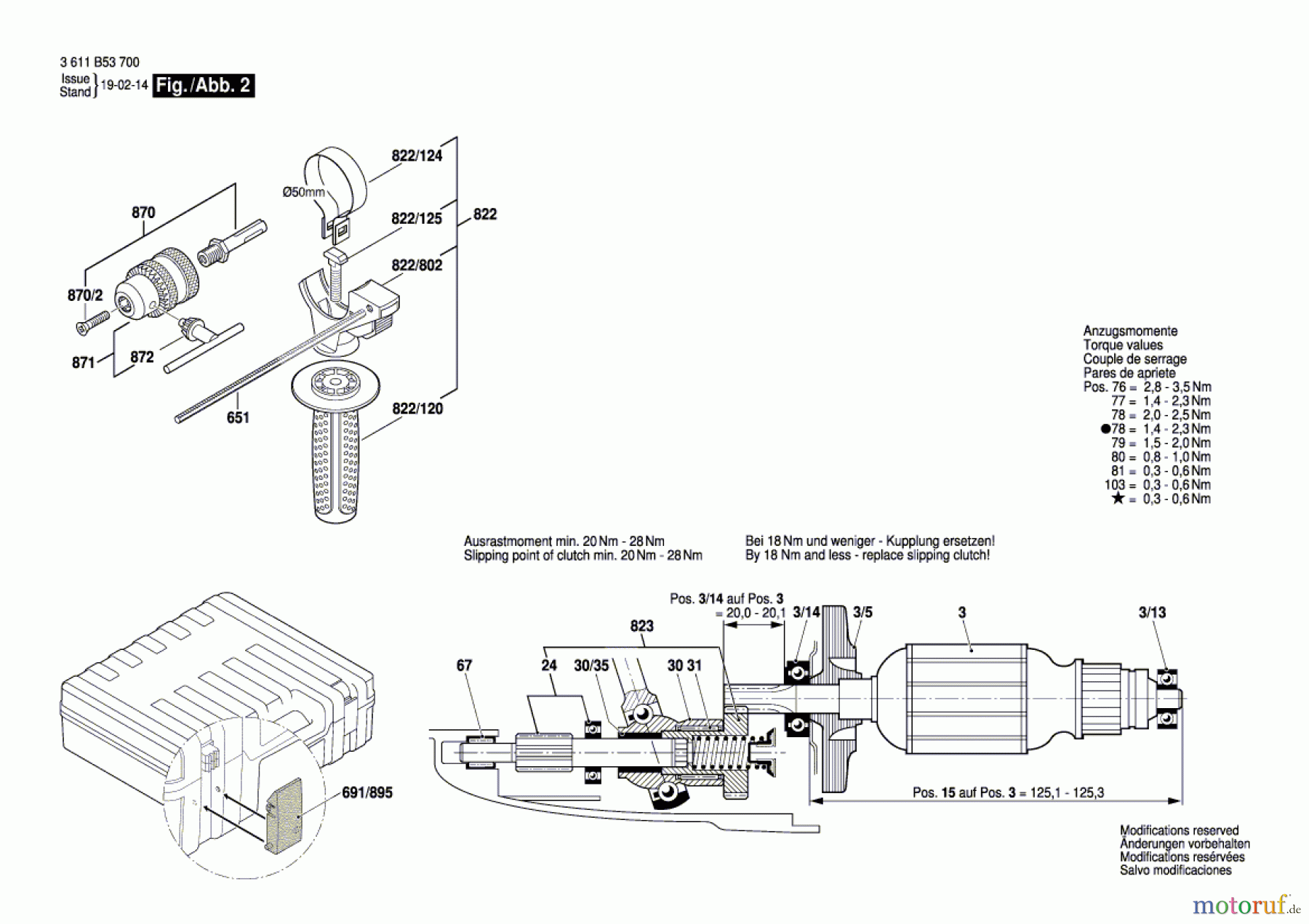  Bosch Werkzeug Bohrhammer GBH 2-26 DRE Seite 2