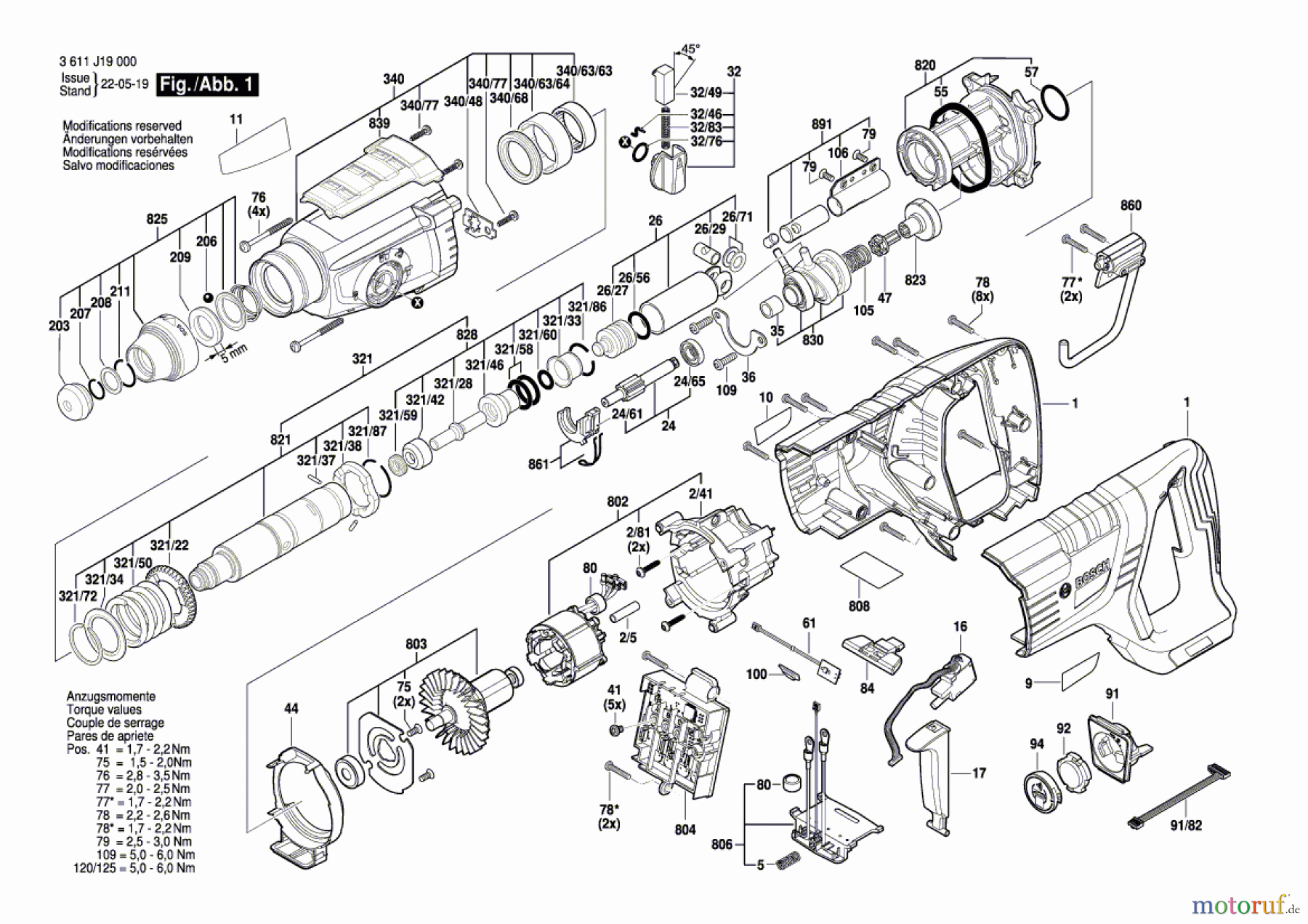  Bosch Werkzeug Bohrhammer GBH18V-28DCN Seite 1
