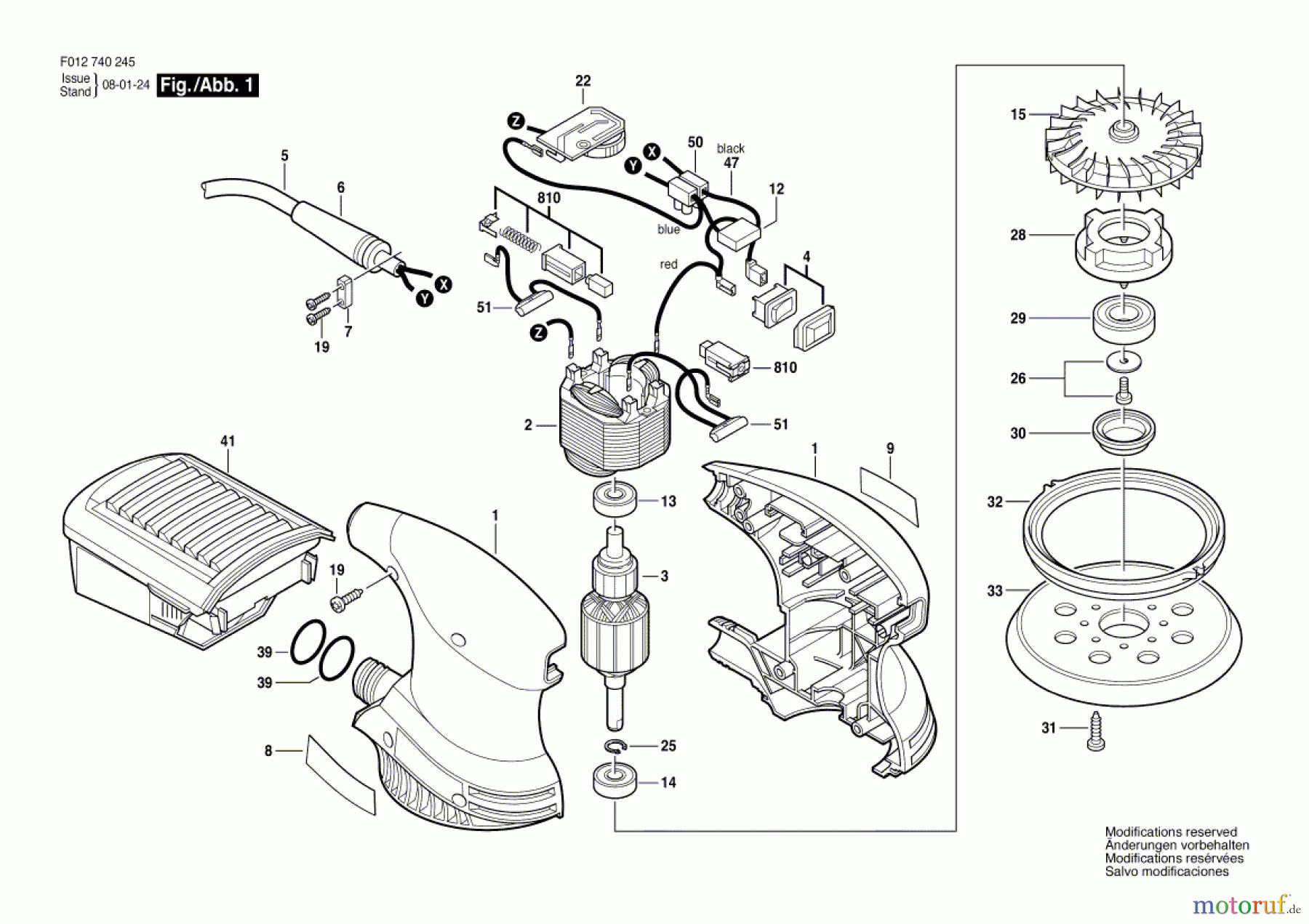  Bosch Werkzeug Exzenterschleifer 7402 Seite 1