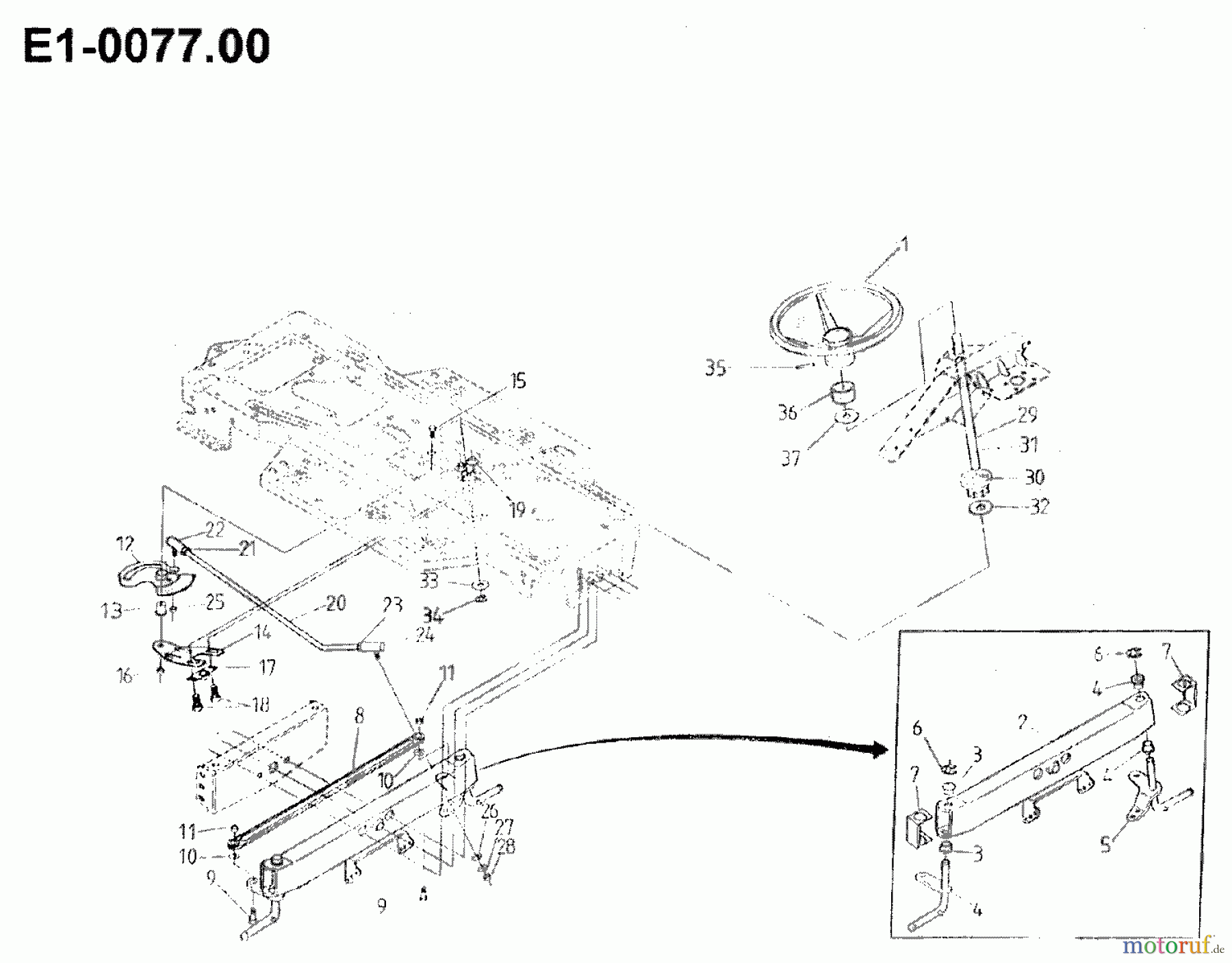  Gutbrod Tracteurs de pelouse 1114 AWS 00097.01  (1992) Axe avant