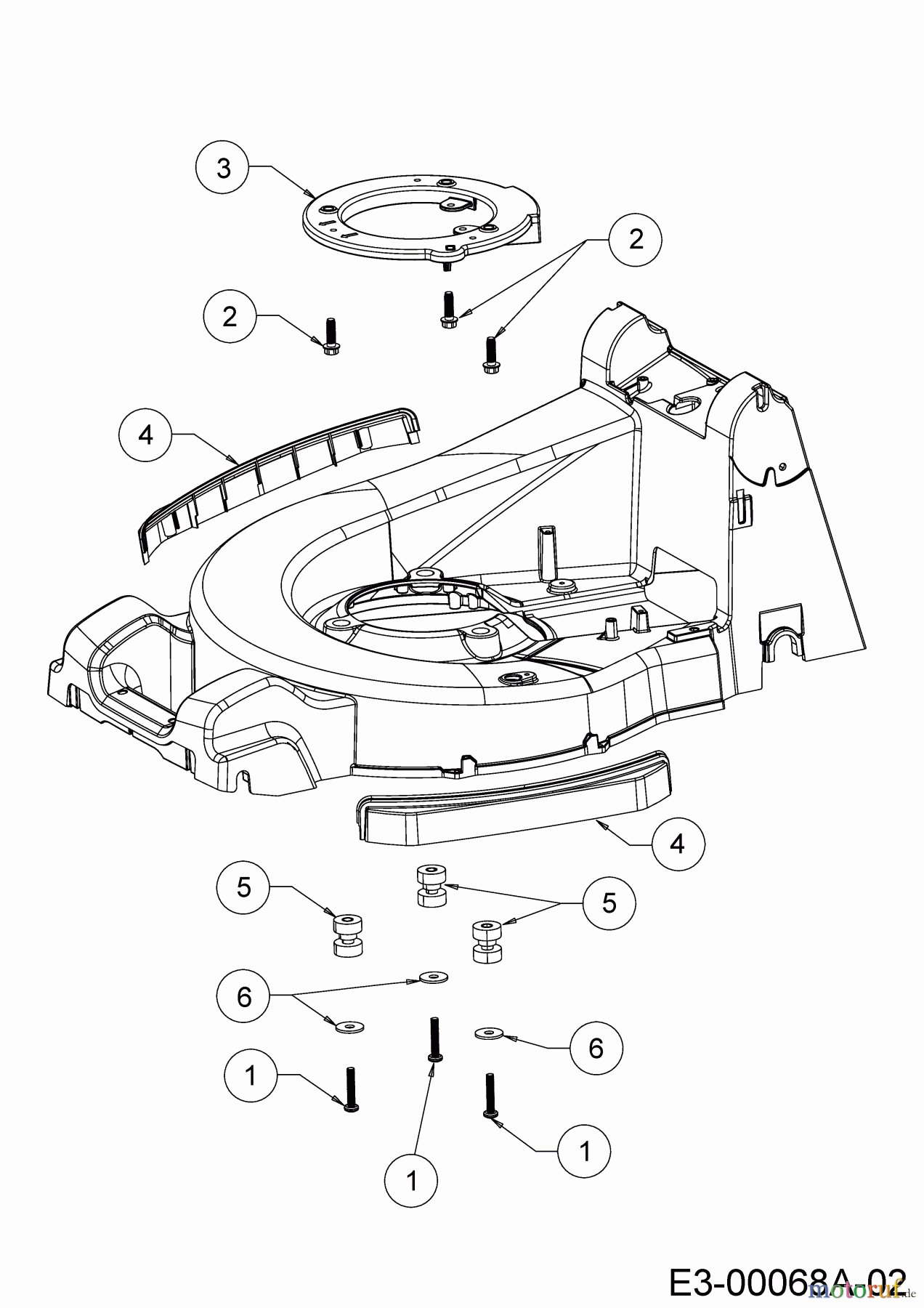  WOLF-Garten Expert Tondeuse thermique tractée Expert 46 W ES SP 12ACYAS7650  (2018) Amortisseur, Adaptateur moteur