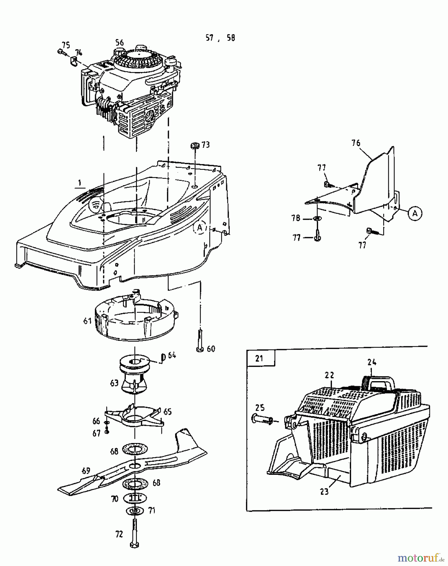  MTD Tondeuse thermique tractée GES 45 C 12B-T38V678  (2000) Machine de base