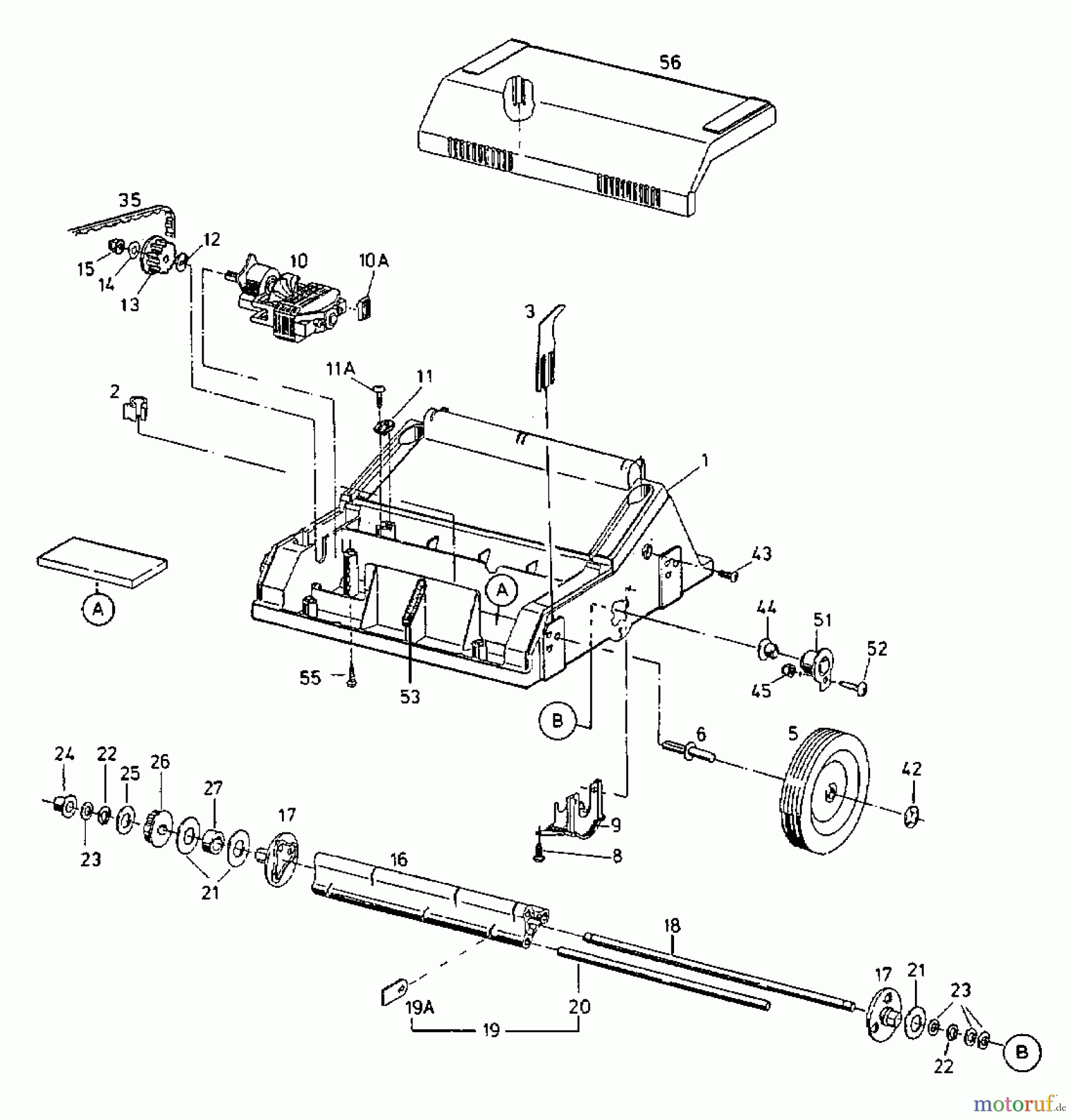  MTD Scarificateur électrique V 28 16AED0I-600  (2001) Boîte de vitesse