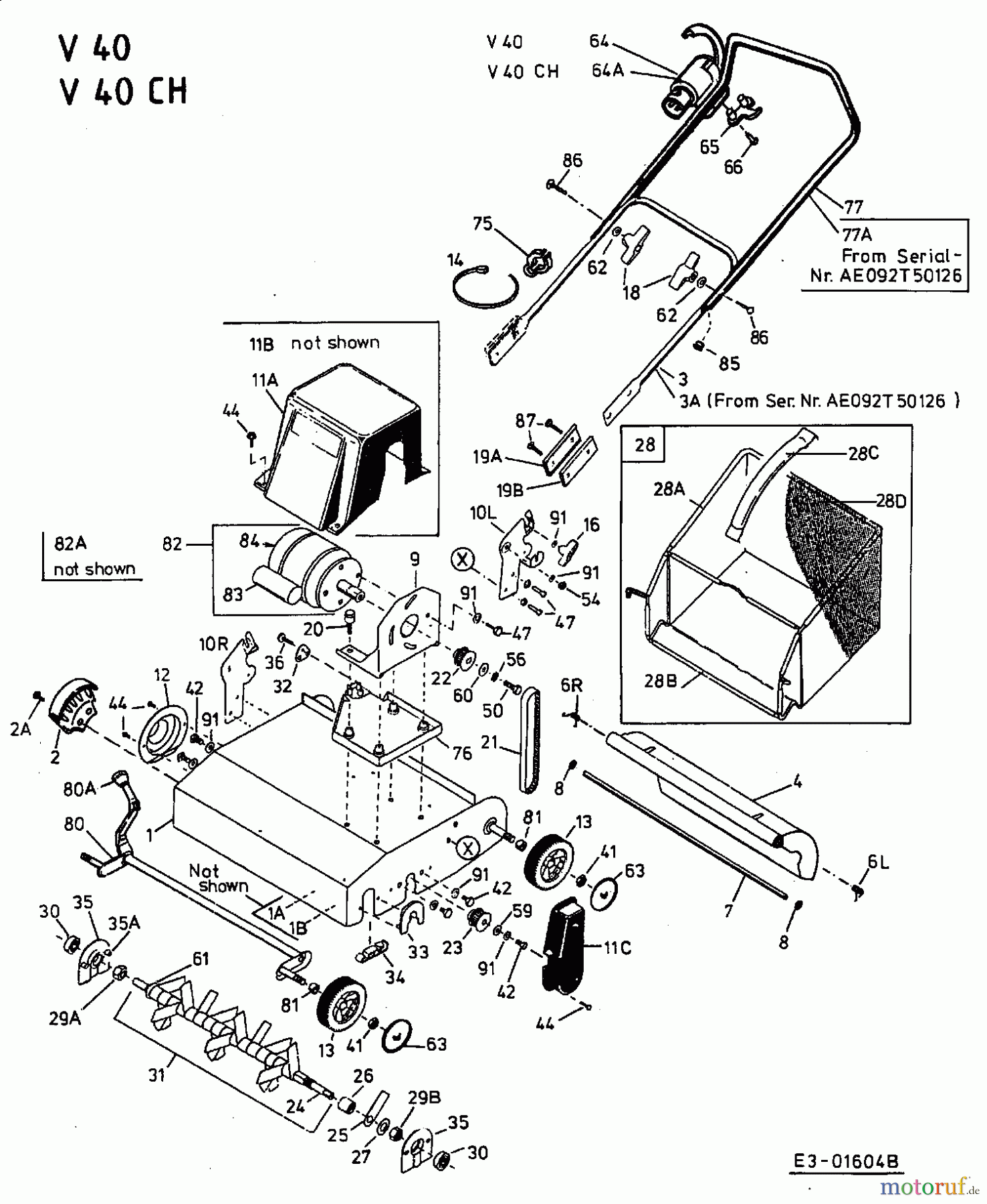  MTD Scarificateur électrique V 40 16AEM0G-664  (2002) Machine de base