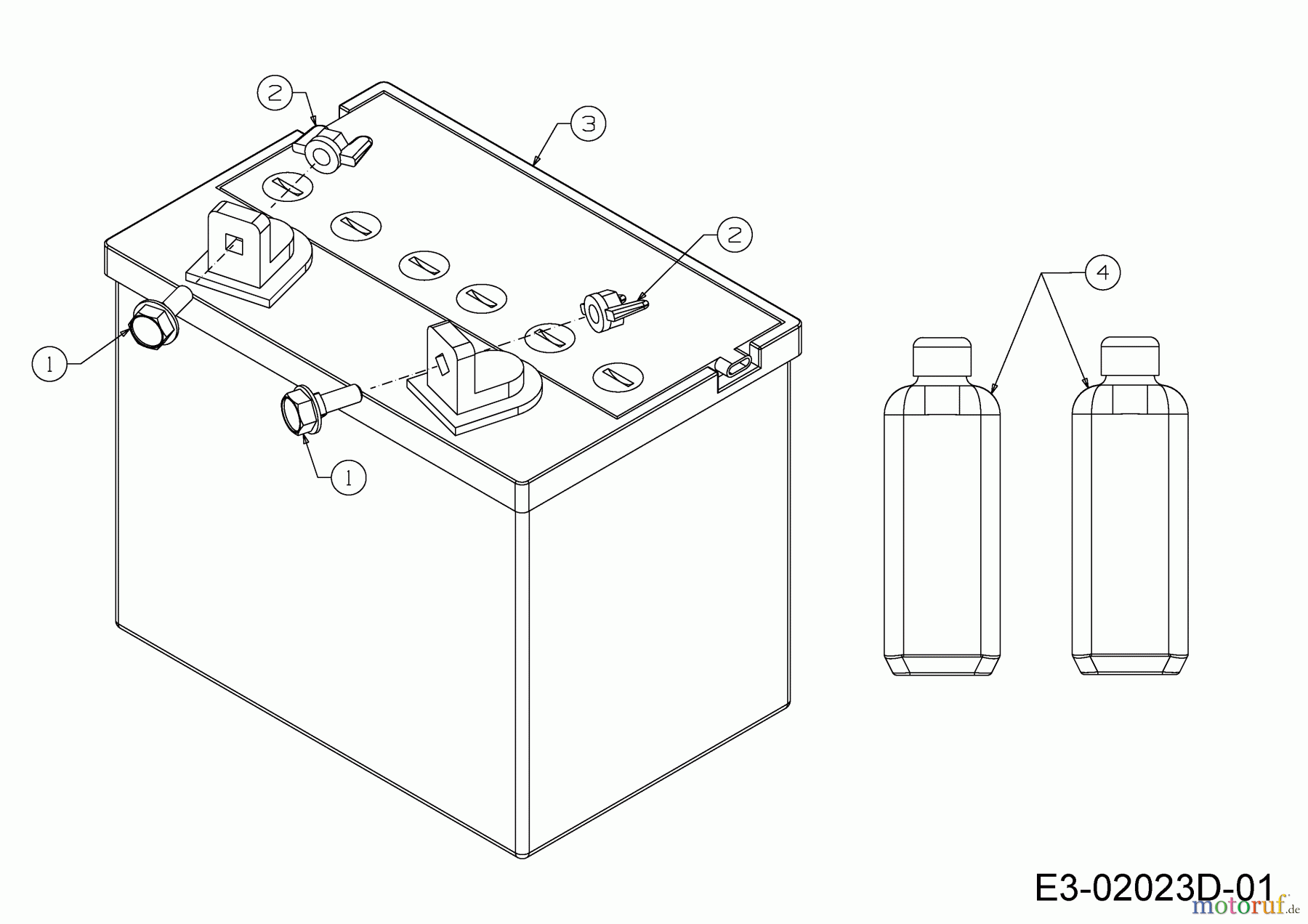  Sentar Tracteurs de pelouse SE 107 HK 2 13HG79KG663  (2014) Batterie