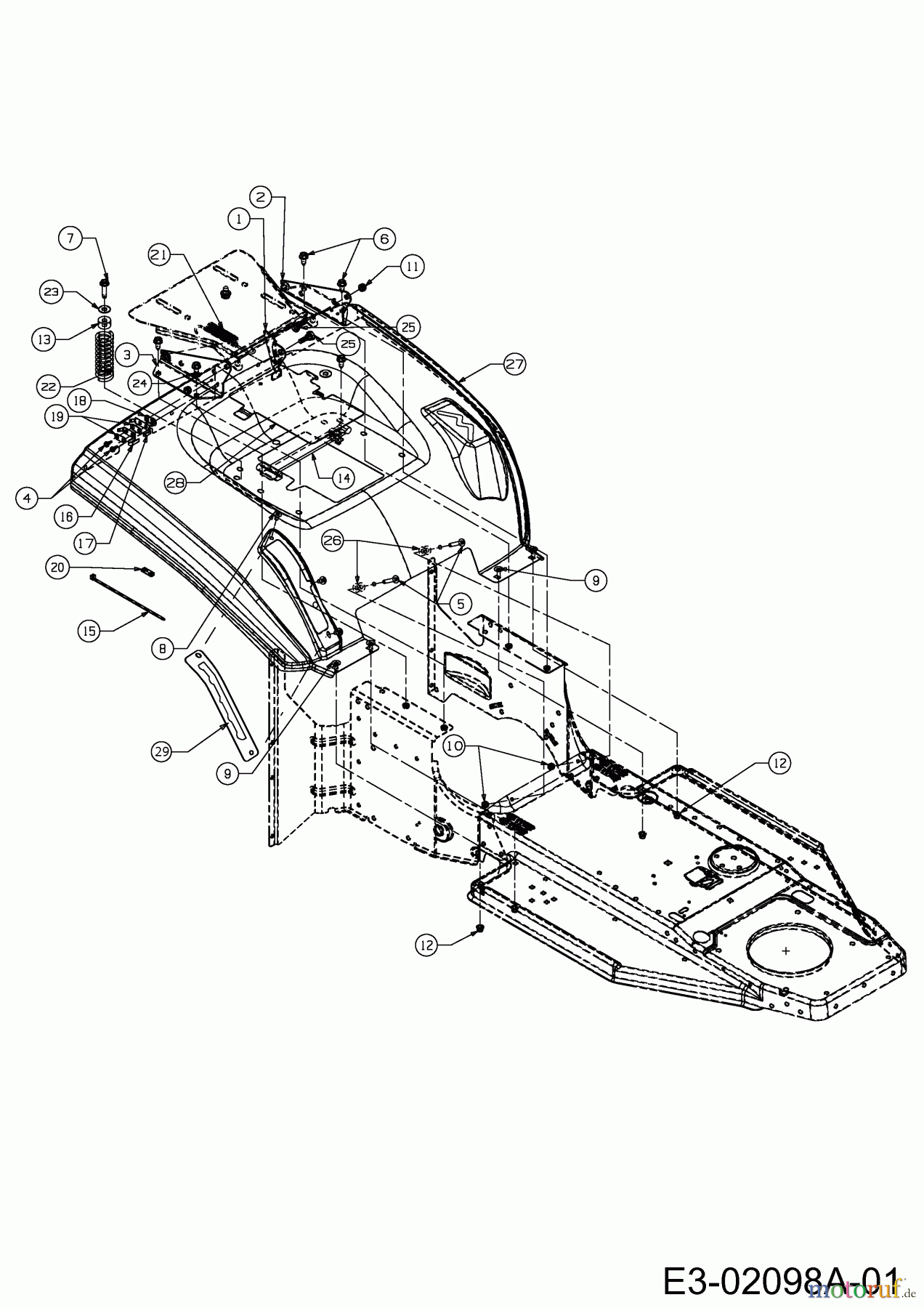  Turbo Silent Tracteurs de pelouse TSRH 125/92 13D1458E667  (2004) Jupe