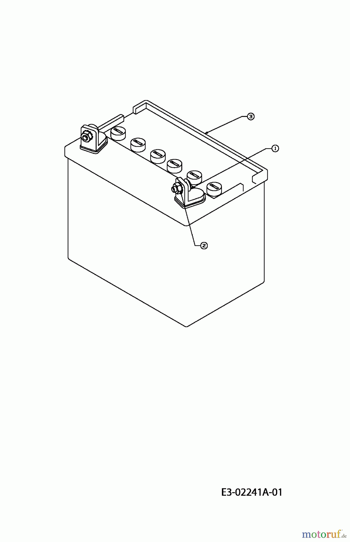  Gutbrod Tracteurs de pelouse GLX 117 SAL 13AU606H690  (2003) Batterie