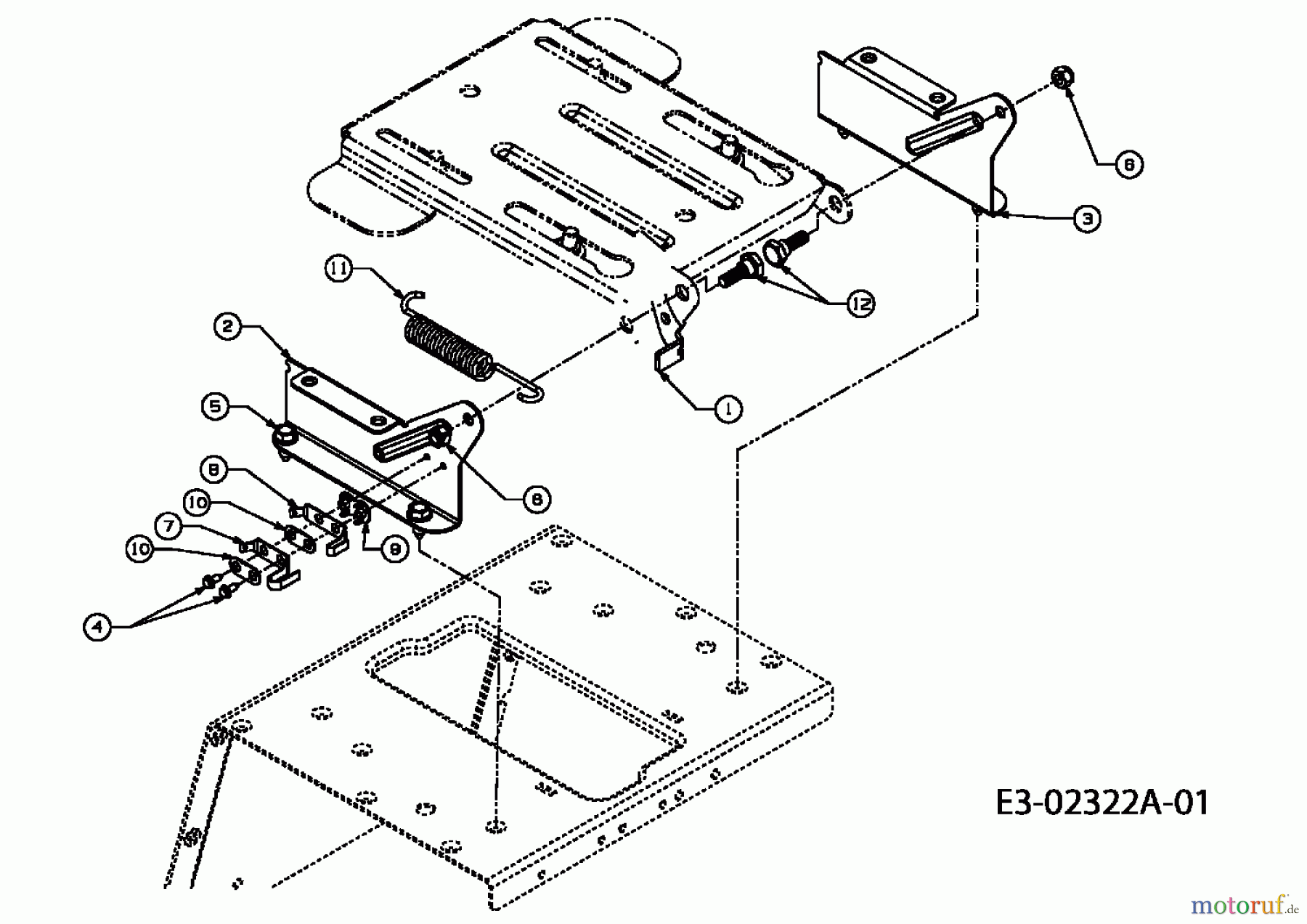  MTD Tracteurs de pelouse 200/107 13A7660G752  (2004) Support de siège