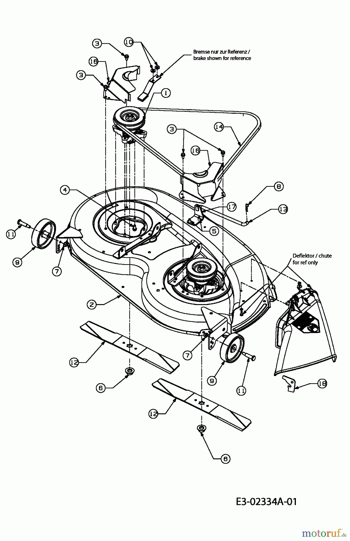  MTD Tracteurs de pelouse RS 115/96 13B1662F600  (2004) Plateau de coupe F (38