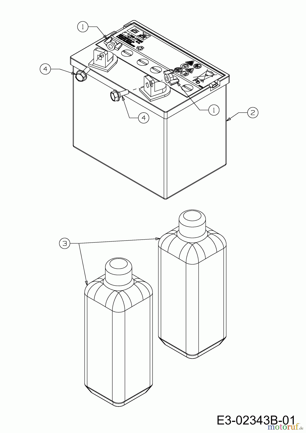  Rasor Tracteurs de pelouse 125/76 T 13AH775C618  (2010) Batterie