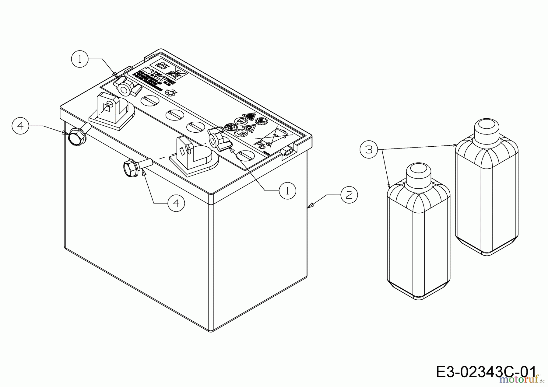  B Power Tracteurs de pelouse BT 145-92 AH 13IM71KE648  (2016) Batterie