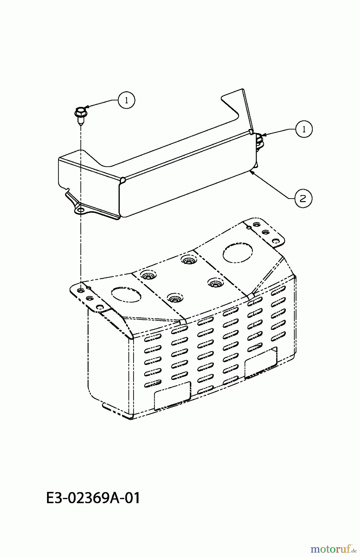  MTD Tracteurs de pelouse RH 175/105 A 13A3488N600  (2005) Protection thermique