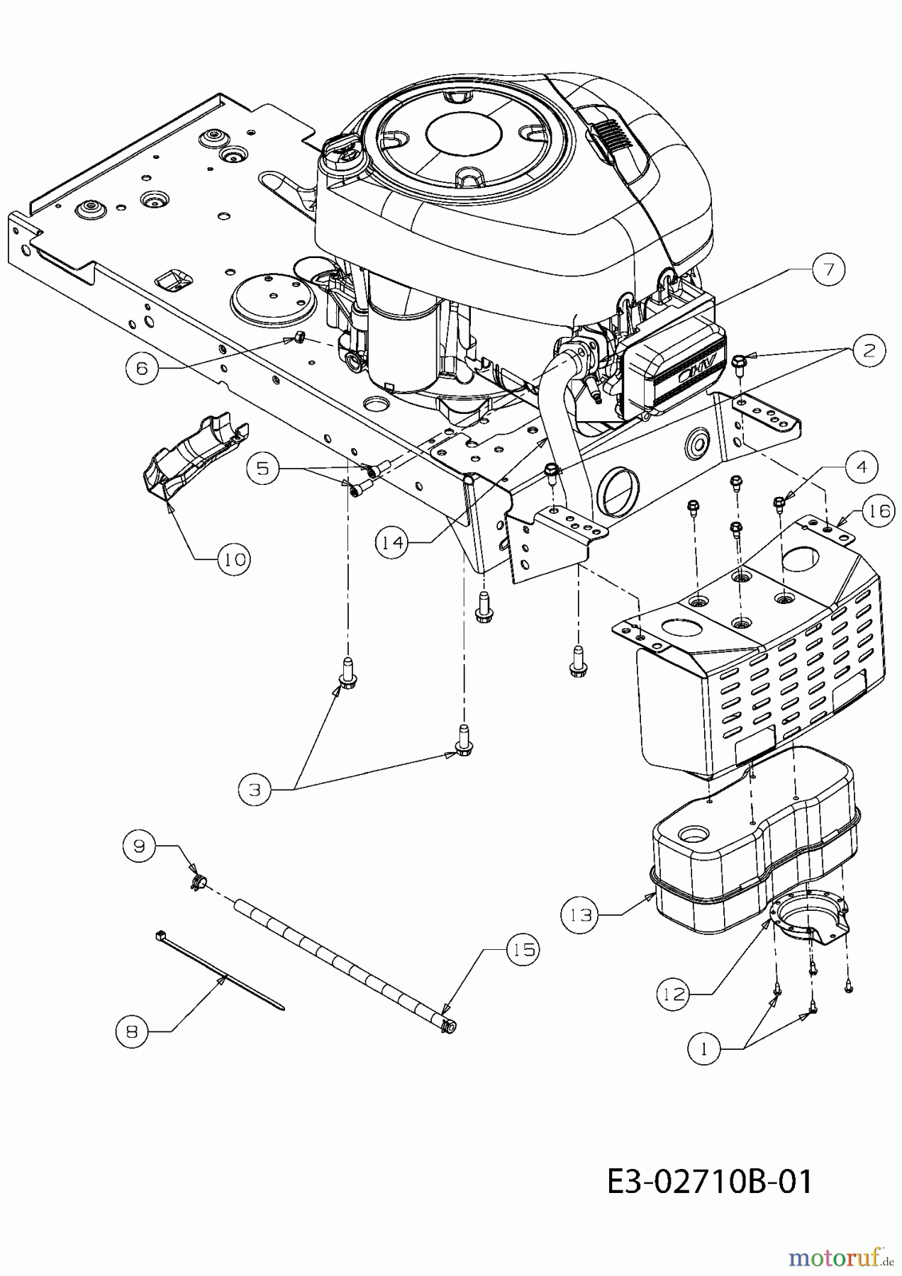  Sunline Tracteurs de pelouse RTH 155/105 13AM783N685  (2008) Accessoires moteur