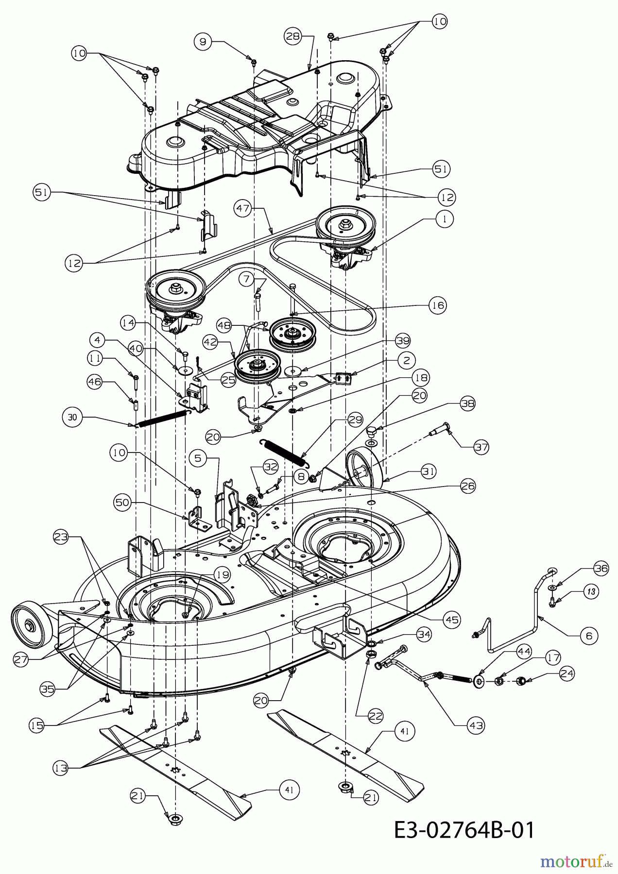  M Tech Tracteurs de pelouse M 175/107 T 13AN768G605  (2009) Plateau de coupe G (42