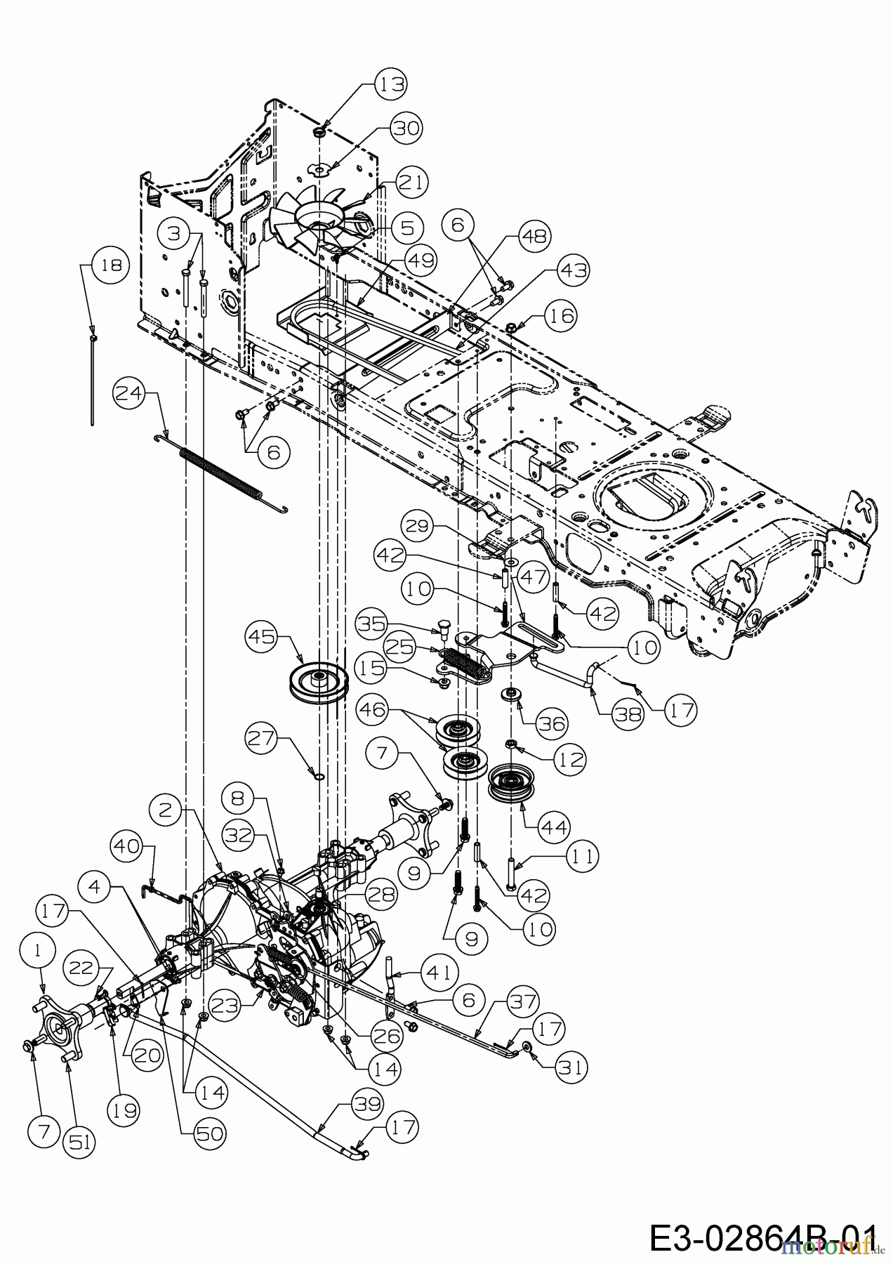  Cub Cadet Tracteurs de pelouse LGTX 1050 13AS92AP056  (2015) Entraînement de roulement