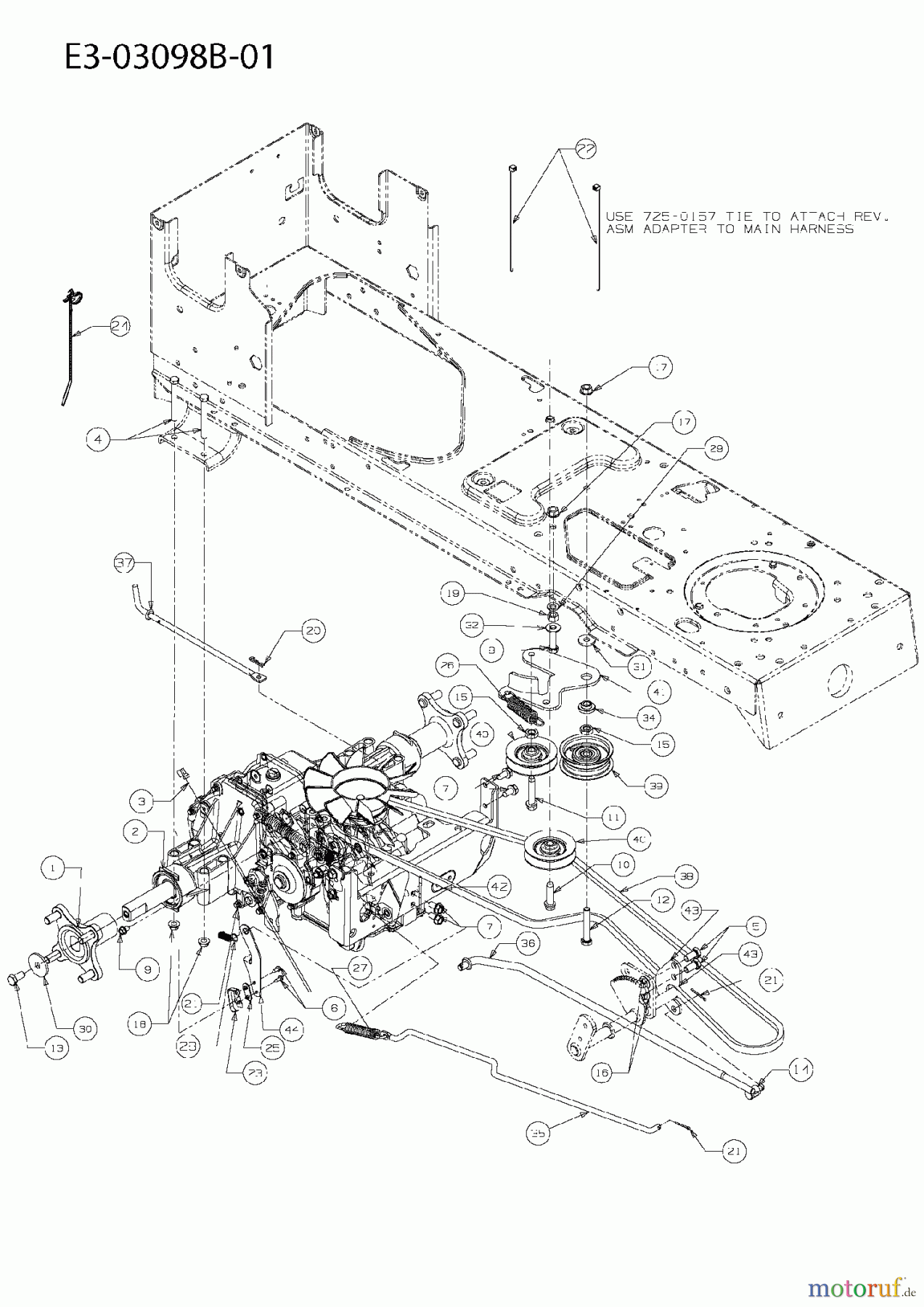  Cub Cadet Tracteurs de jardin GT 1225 14AI13CP603  (2008) Entraînement de roulement