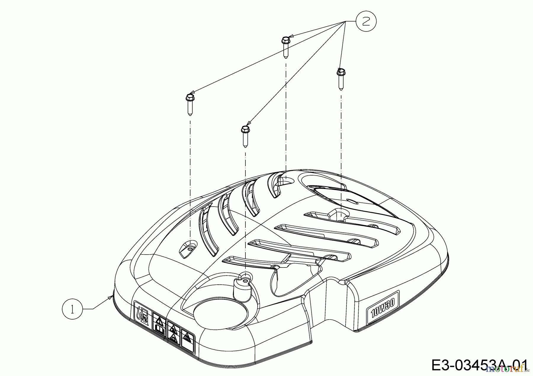  MTD Motobineuse T/205 21D-20MI678  (2017) Capot de moteur M1