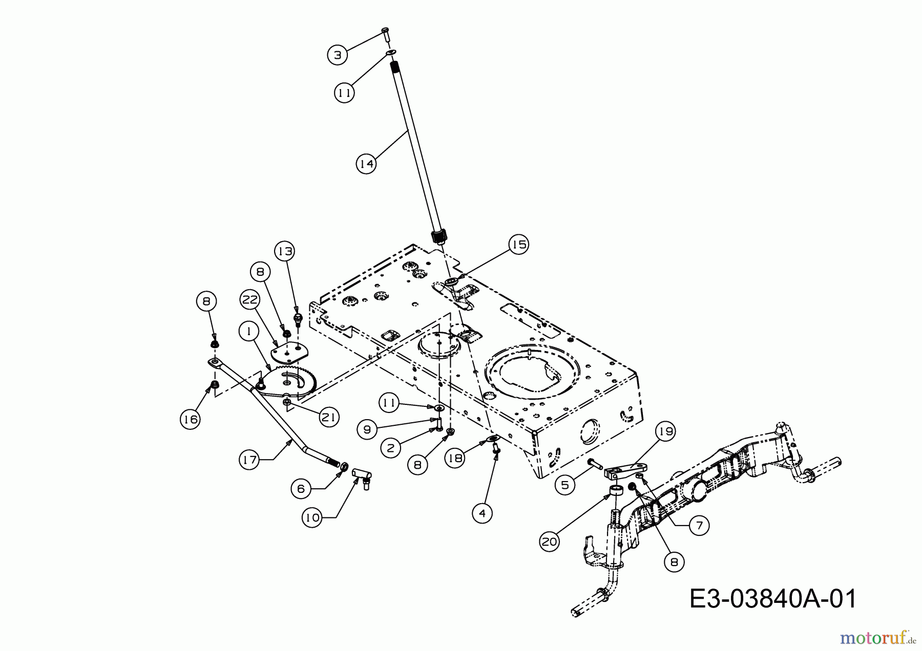  Bolens Tracteurs de pelouse BL 175/105 T 13AN775N484  (2009) Système direction