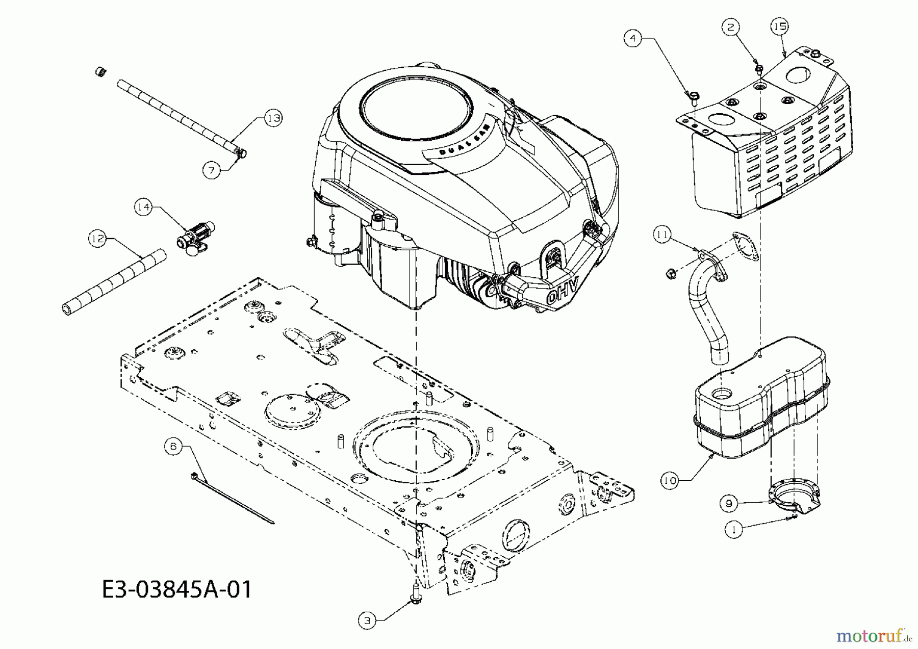  Lawnflite Tracteurs de pelouse 604 LA 13AV783A611  (2008) Accessoires moteur