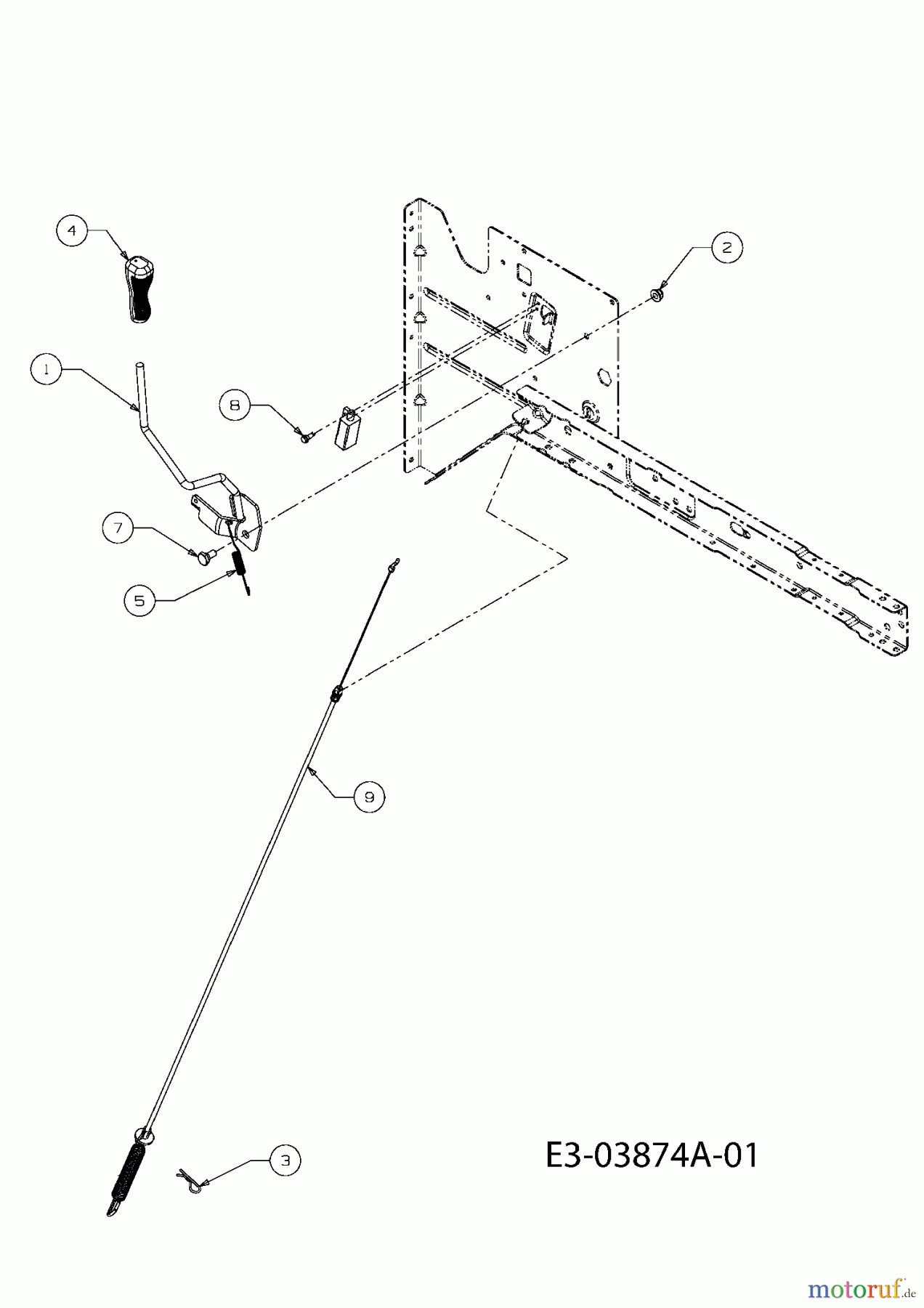  Bolens Tracteurs de pelouse BL 125/76 T-S 13AH771C684  (2008) Enclenchement plateau de coupe