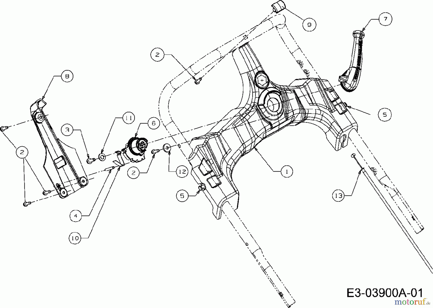  Oleo-Mac Tondeuse thermique tractée G 55 12AI868F636  (2010) Panneau