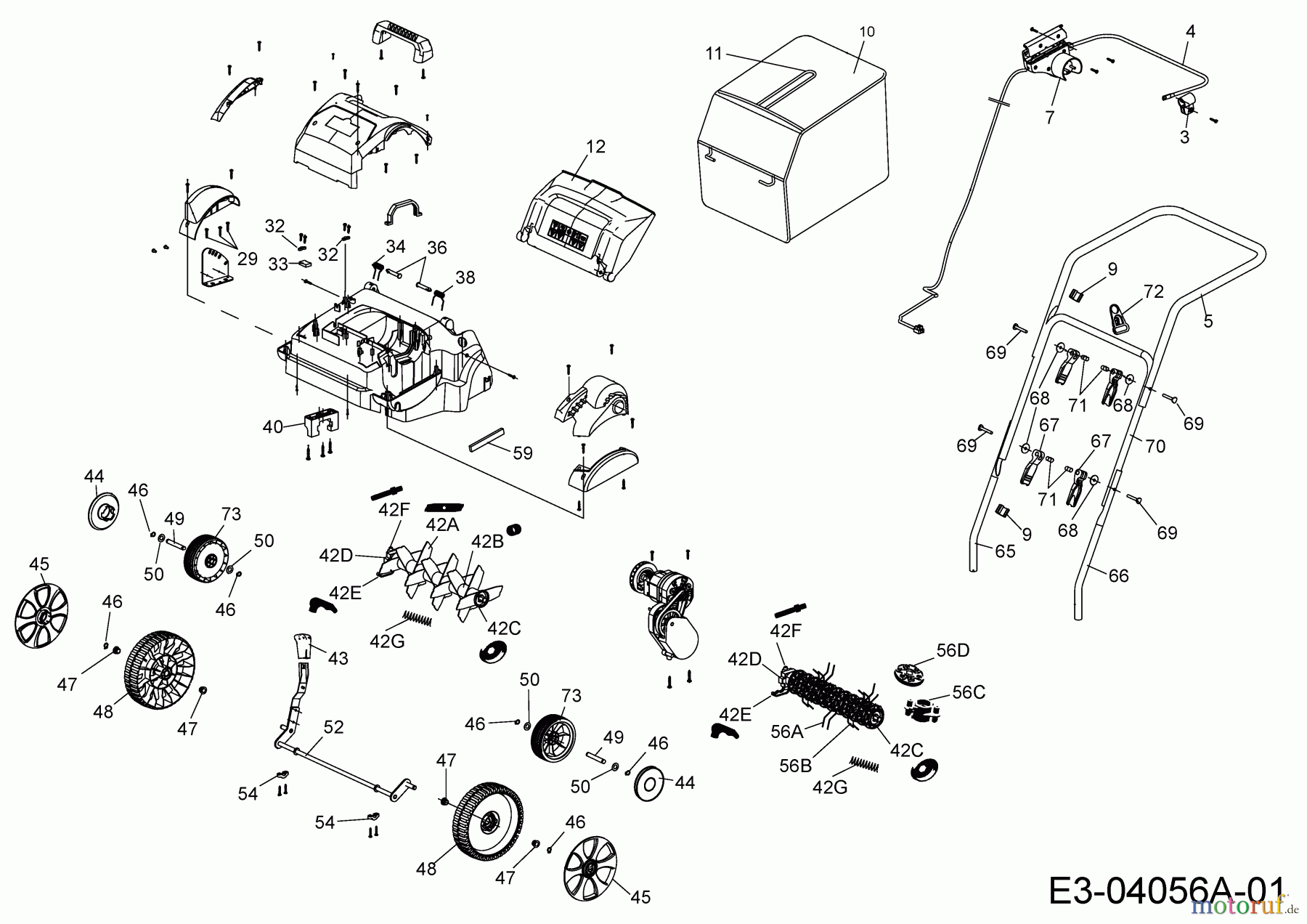  Wolf-Garten Scarificateur électrique VA 303 E 16AFDFLA650  (2015) Machine de base