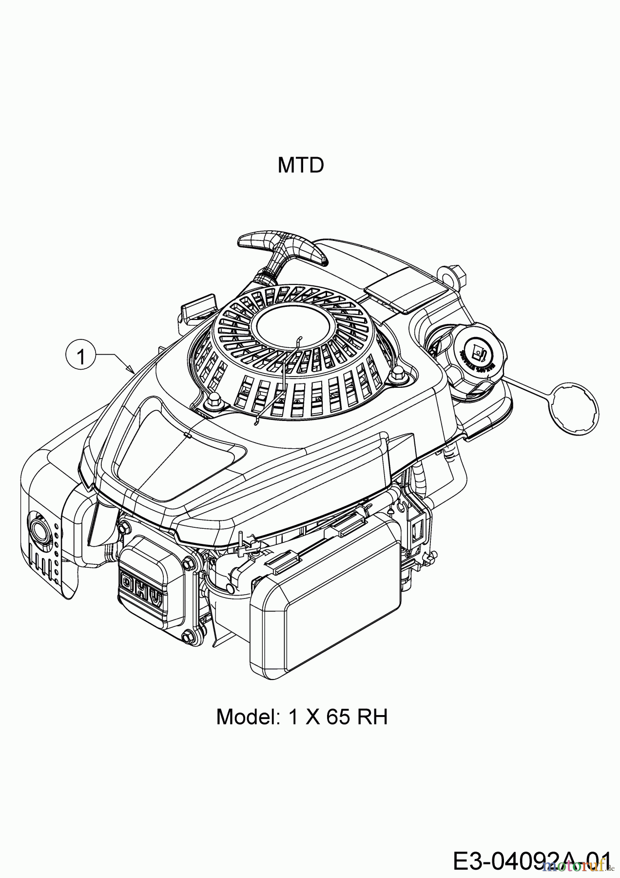  MTD Tondeuse thermique tractée Smart 53 SPO 12A-PCJ6600  (2016) Moteur MTD