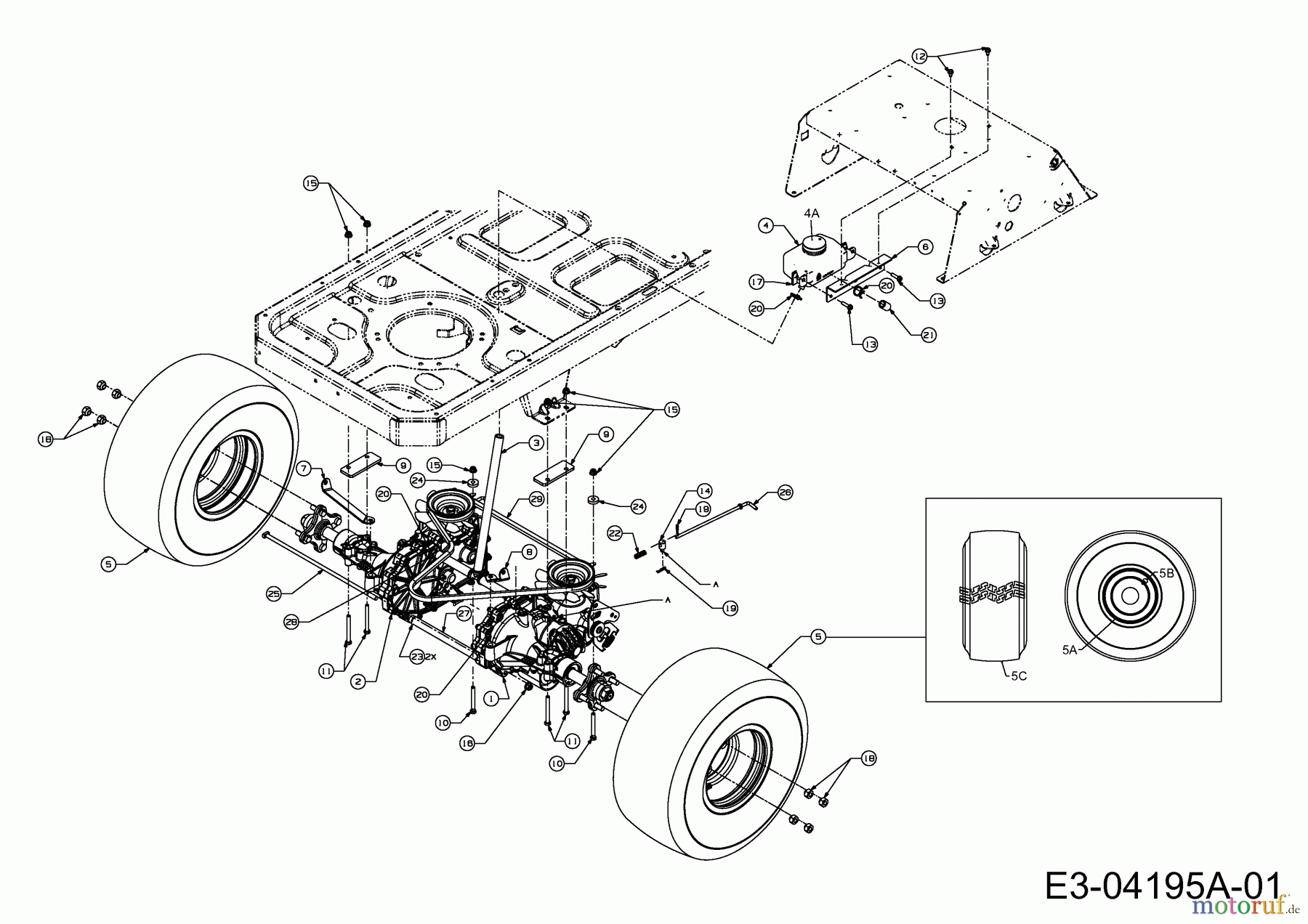  Cub Cadet Zero Turn RZT 54 17AI2ACK603  (2008) Entraînement de roulement, Roues