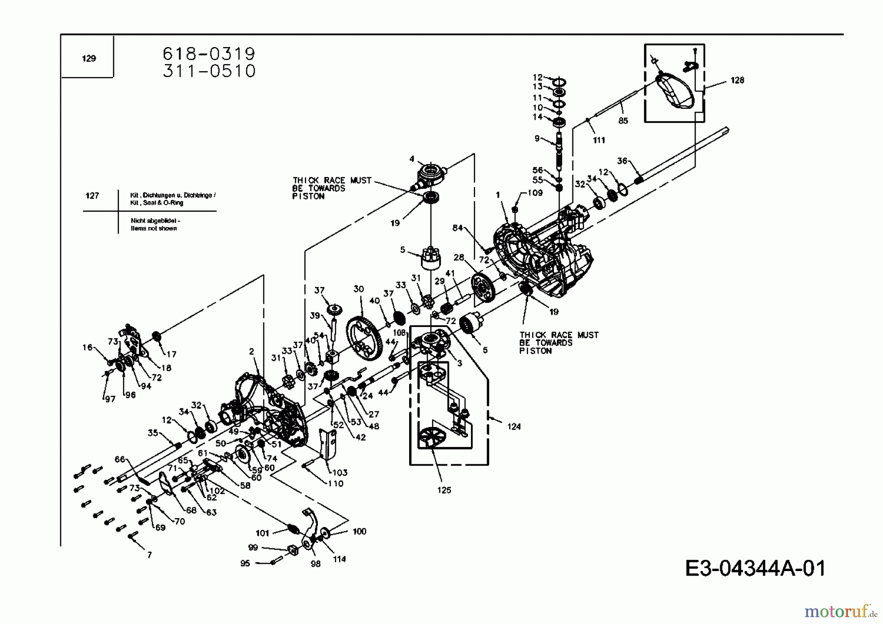  Gutbrod Tracteurs de pelouse ELX 107 SHL-K 13AG91GG690  (2009) Boîte de vitesse hydrostatique