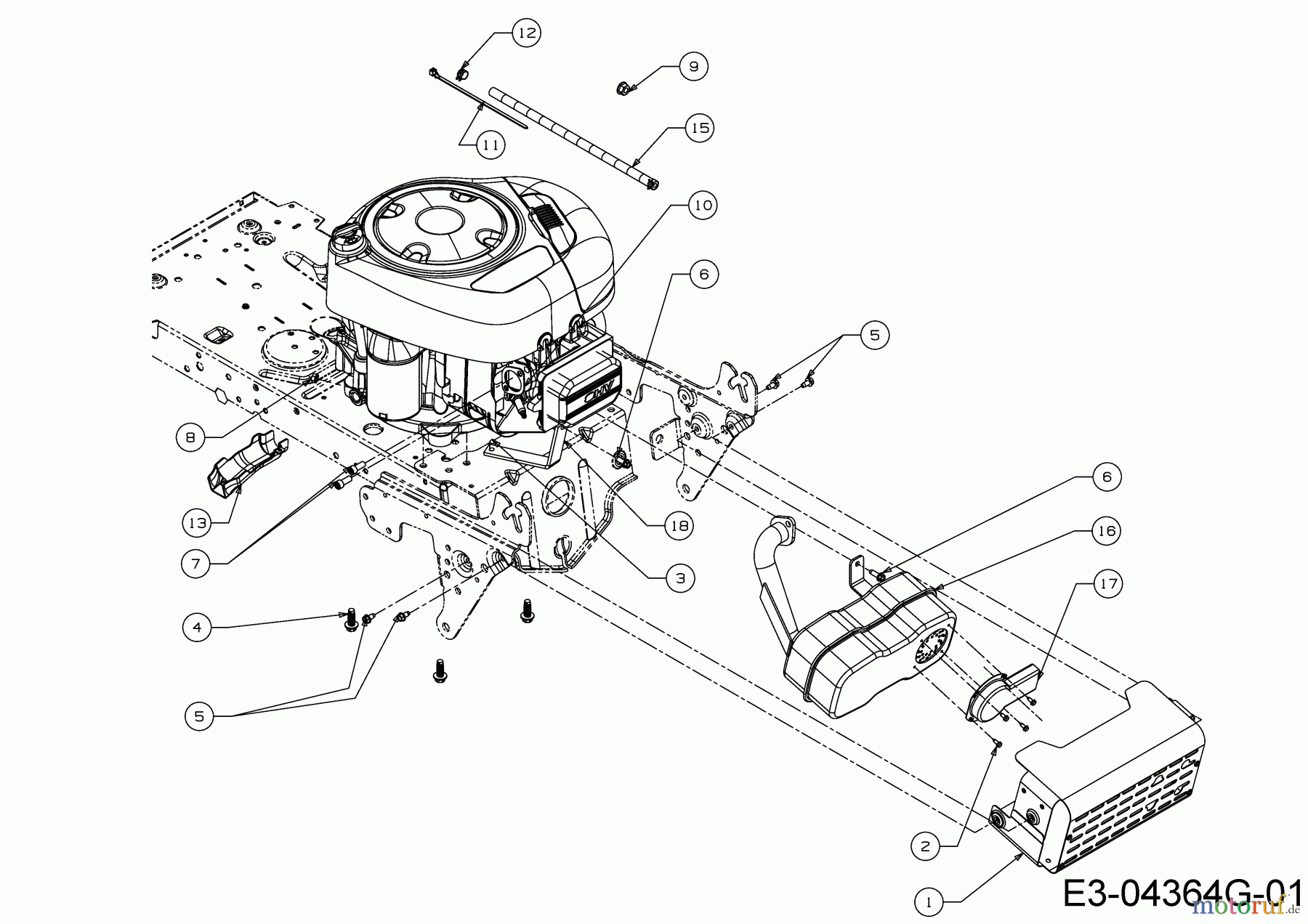  Black-Line Tracteurs de pelouse BL 125/92 T 13HH771E683  (2017) Accessoires moteur