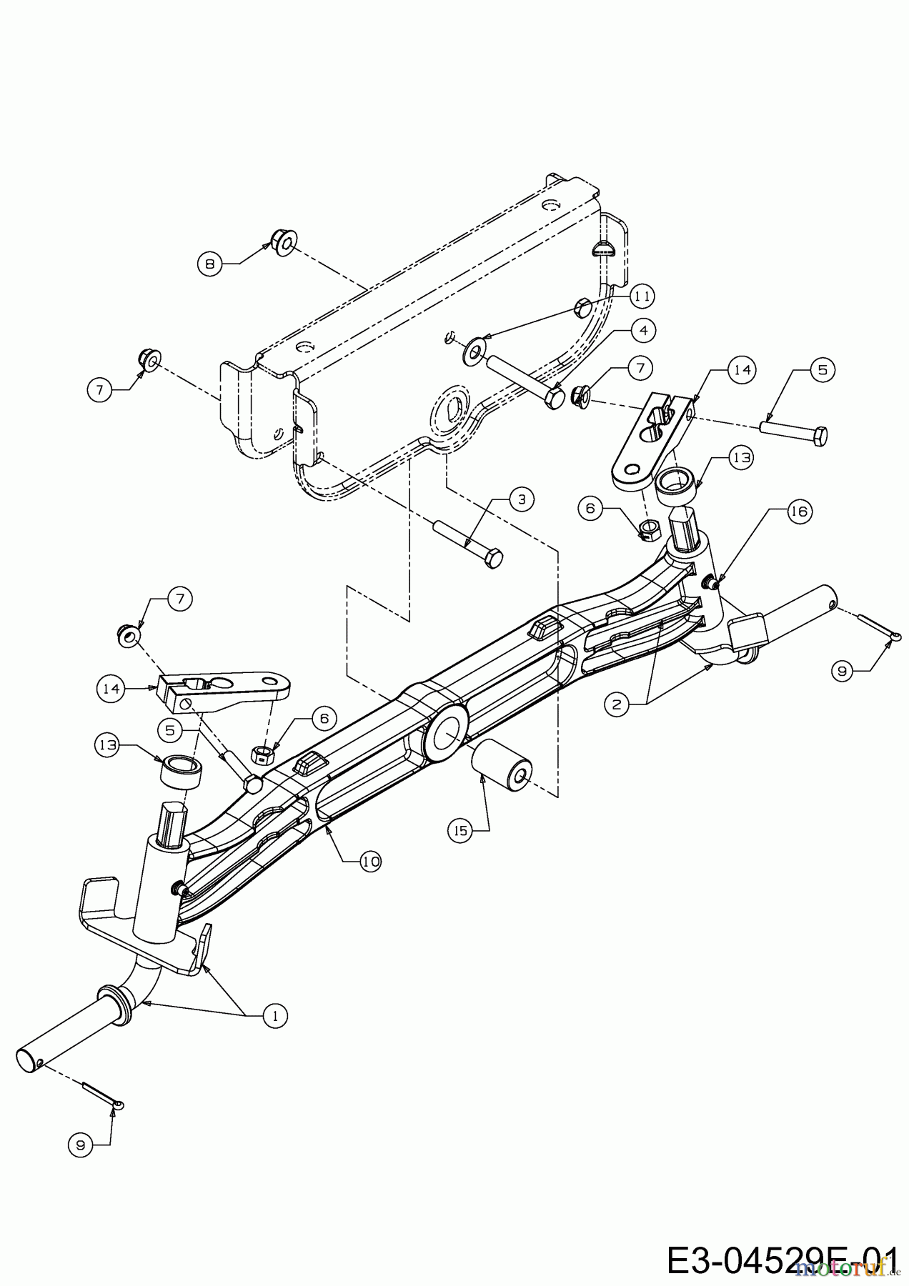  Cub Cadet Tracteurs de pelouse CC 919 HG 13HJ93AG603  (2016) Axe avant