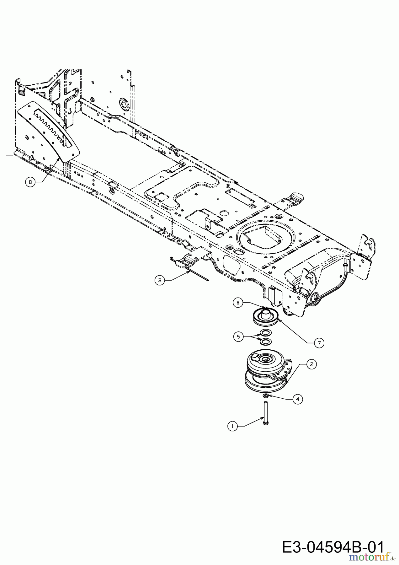  Cub Cadet Tracteurs de pelouse CC 1022 KHG 13AF91AG603  (2012) Embrayage électromagnétique, Poulie moteur