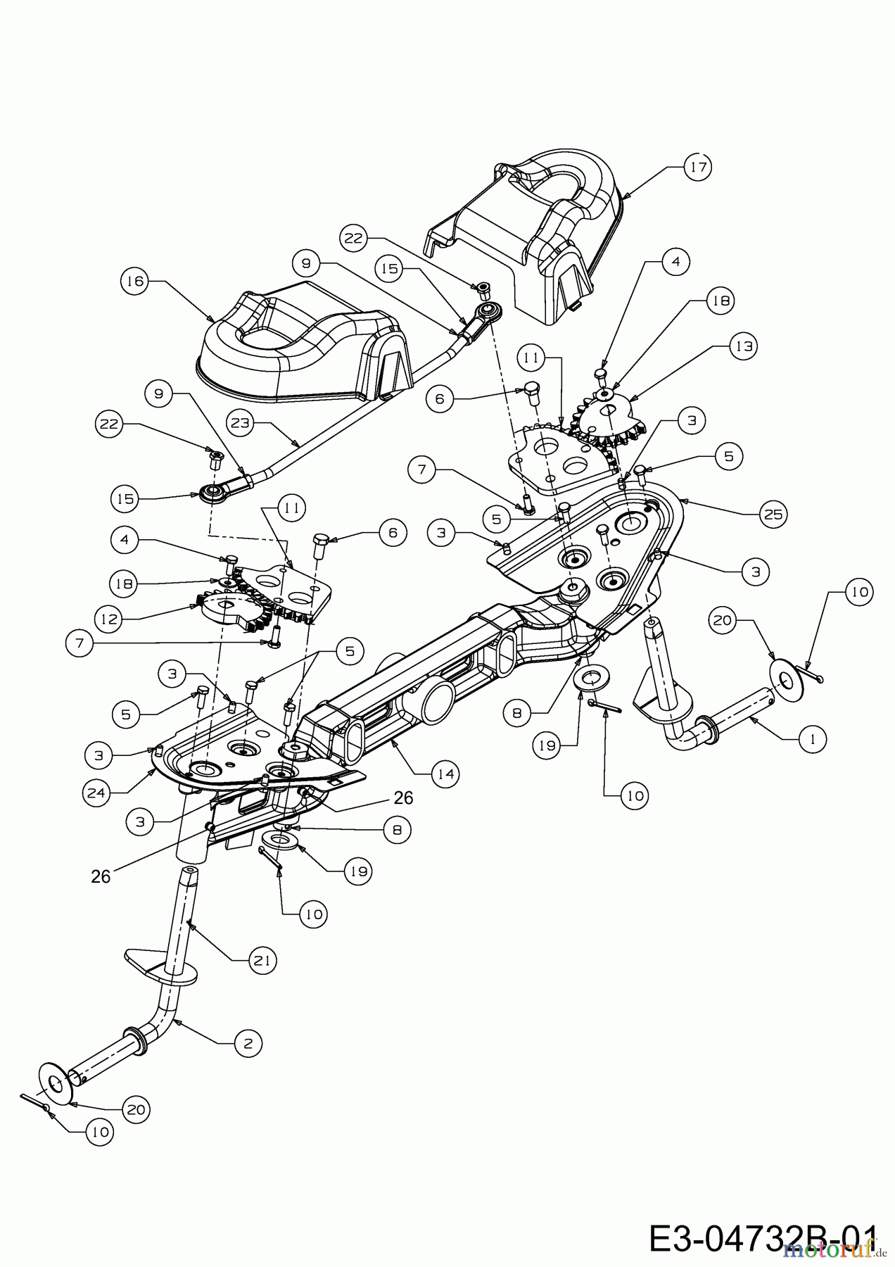  Cub Cadet Zero Turn i 1050 17AF9BKP330  (2012) Axe avant