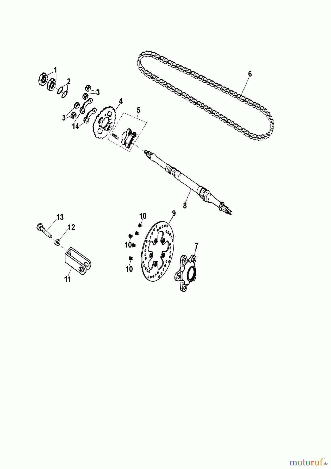  Cub Cadet Quads SS 230 36AA135R603  (2008) Axe traction, Pignon