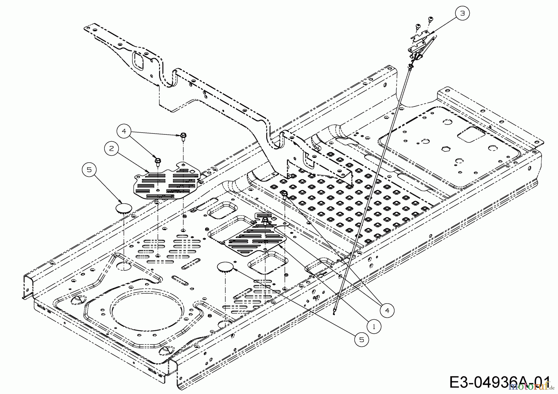  Cub Cadet Zero Turn RZT 50 17ARCACQ603  (2015) Plaques de fixation châssis