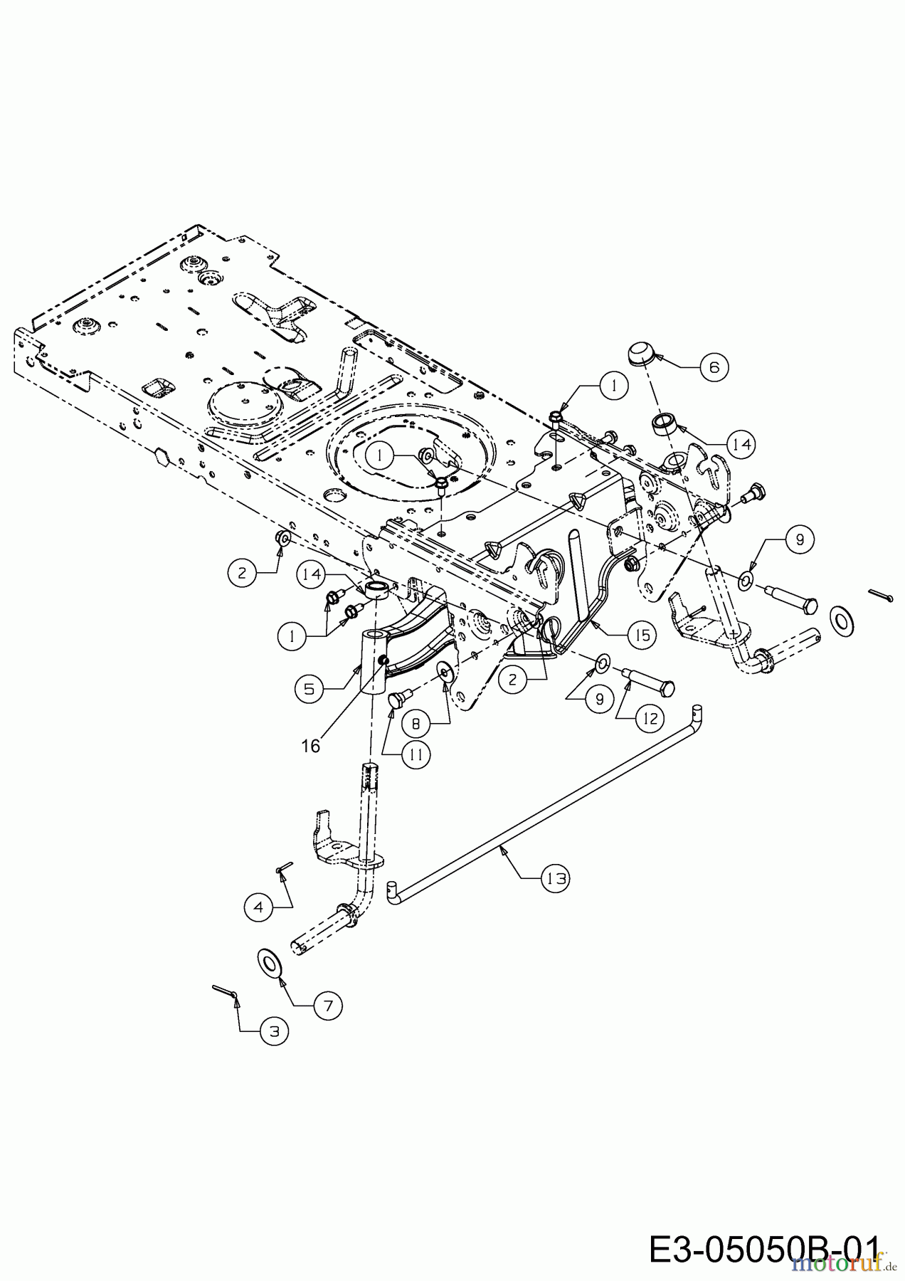  Cub Cadet Tracteurs de pelouse CC 715 HF 13CD79DF603  (2012) Axe avant