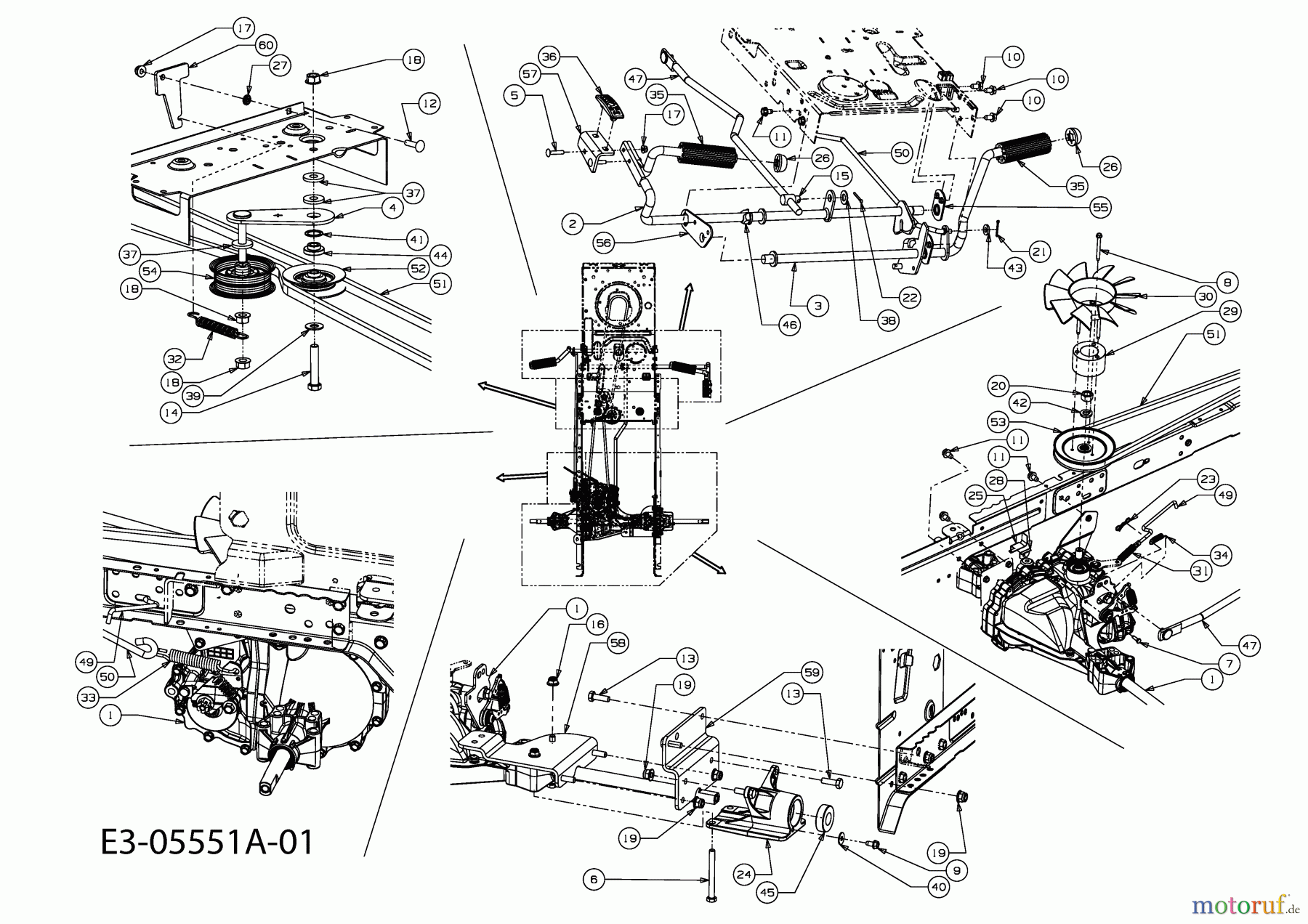  MTD jusq à 2011 Tracteurs de pelouse RA 125/76 H 13AH711A600  (2011) Entraînement de roulement