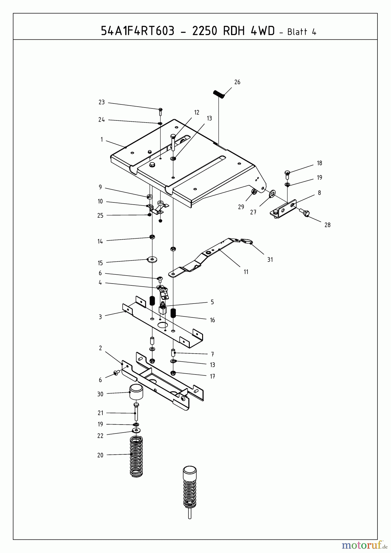  Cub Cadet Tracteurs compact CC 2200 RD 2 WD 54A1F2Q-603  (2010) Support de siège