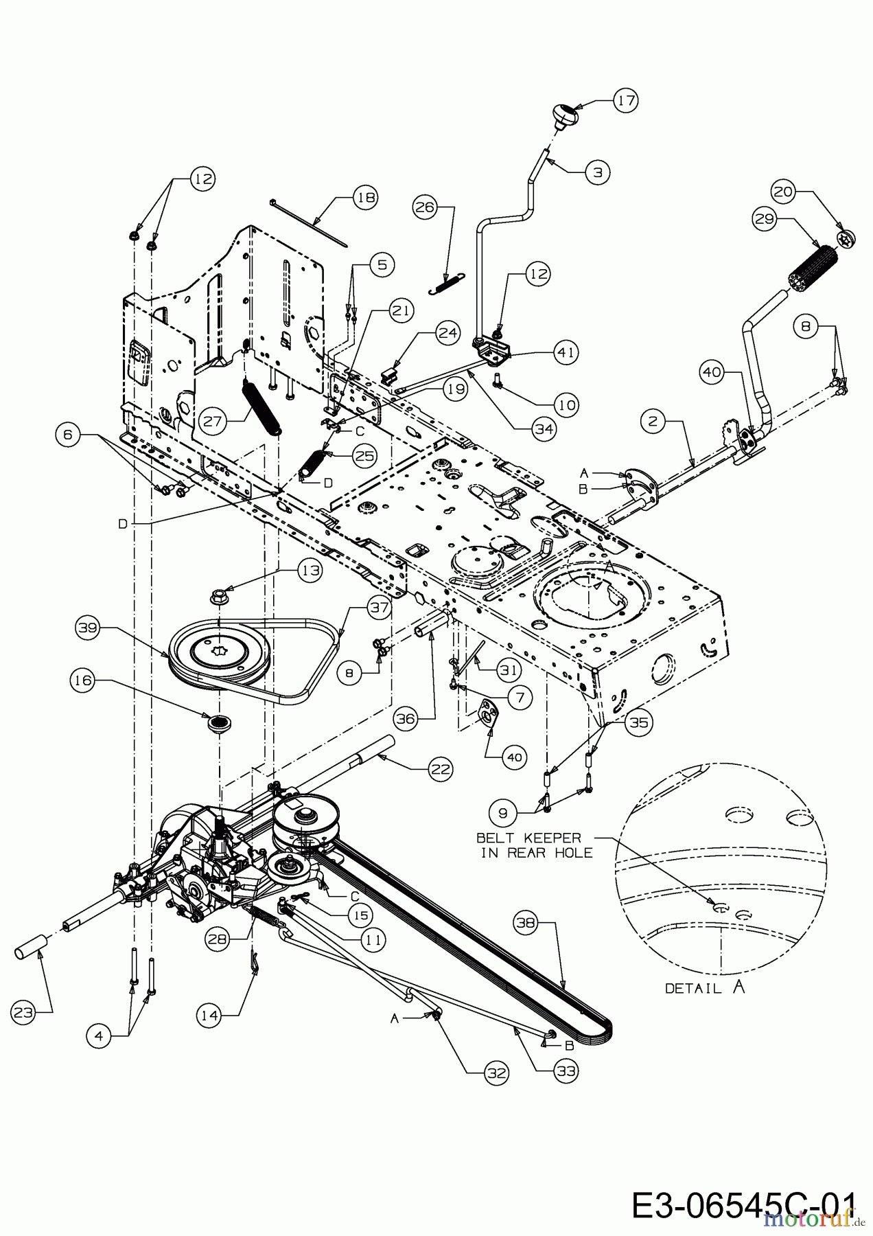  Lux Tools Tracteurs de pelouse RT 135-96 S 13BH77TF694  (2013) Entraînement de roulement