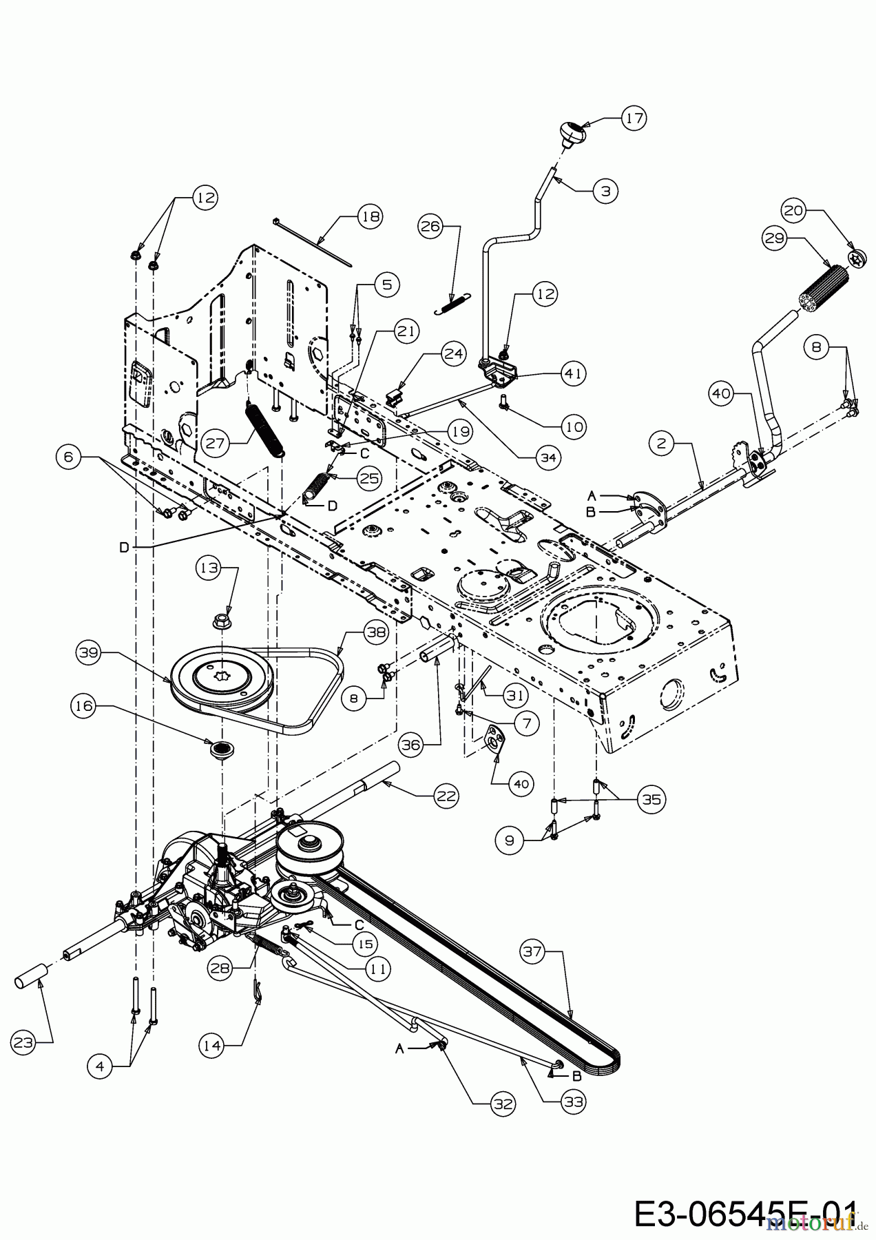  MTD Tracteurs de pelouse DL 1070 TB 13HU76KG677  (2017) Entraînement de roulement