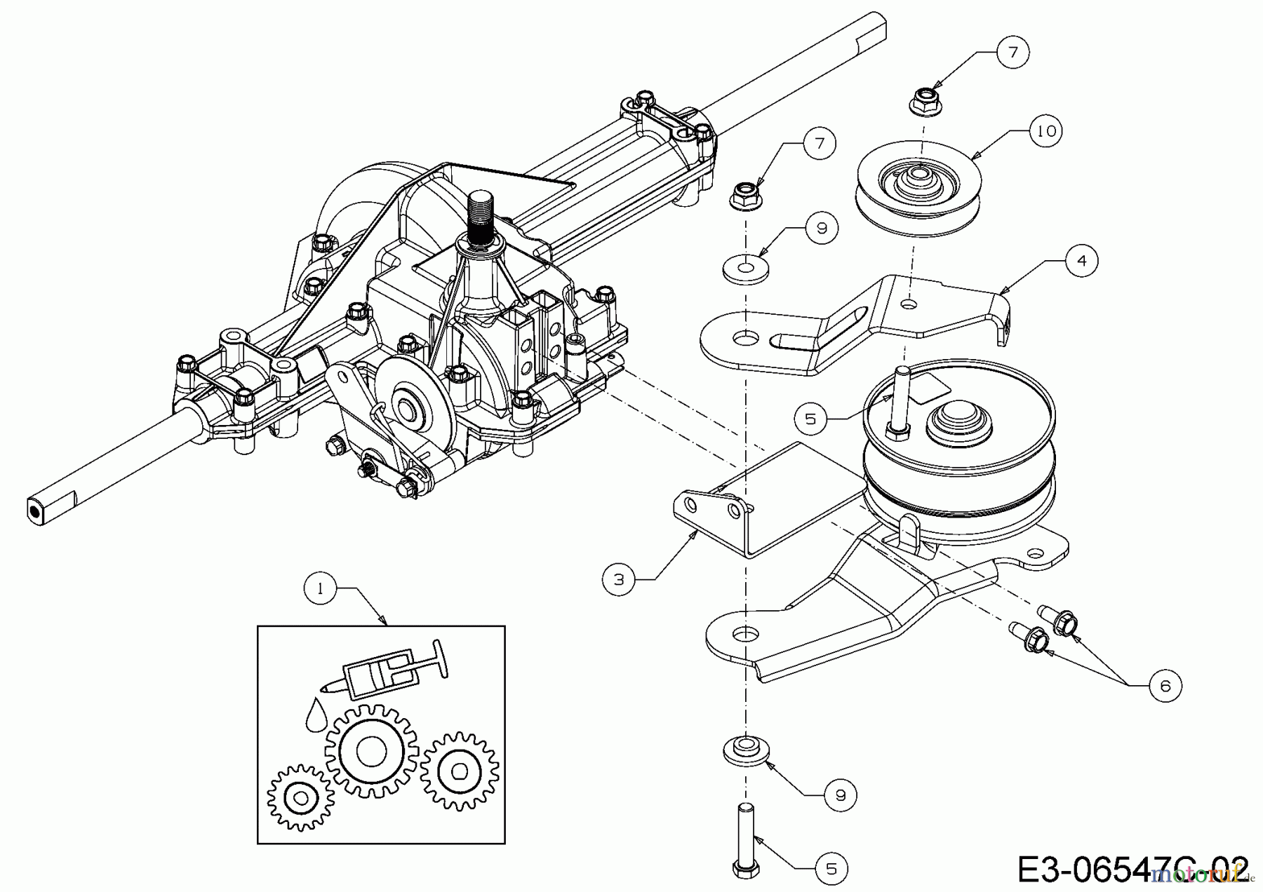  Blisar Tracteurs de pelouse GF 140 13H2765F607  (2017) Rouleau tendeur boîte de vitesse